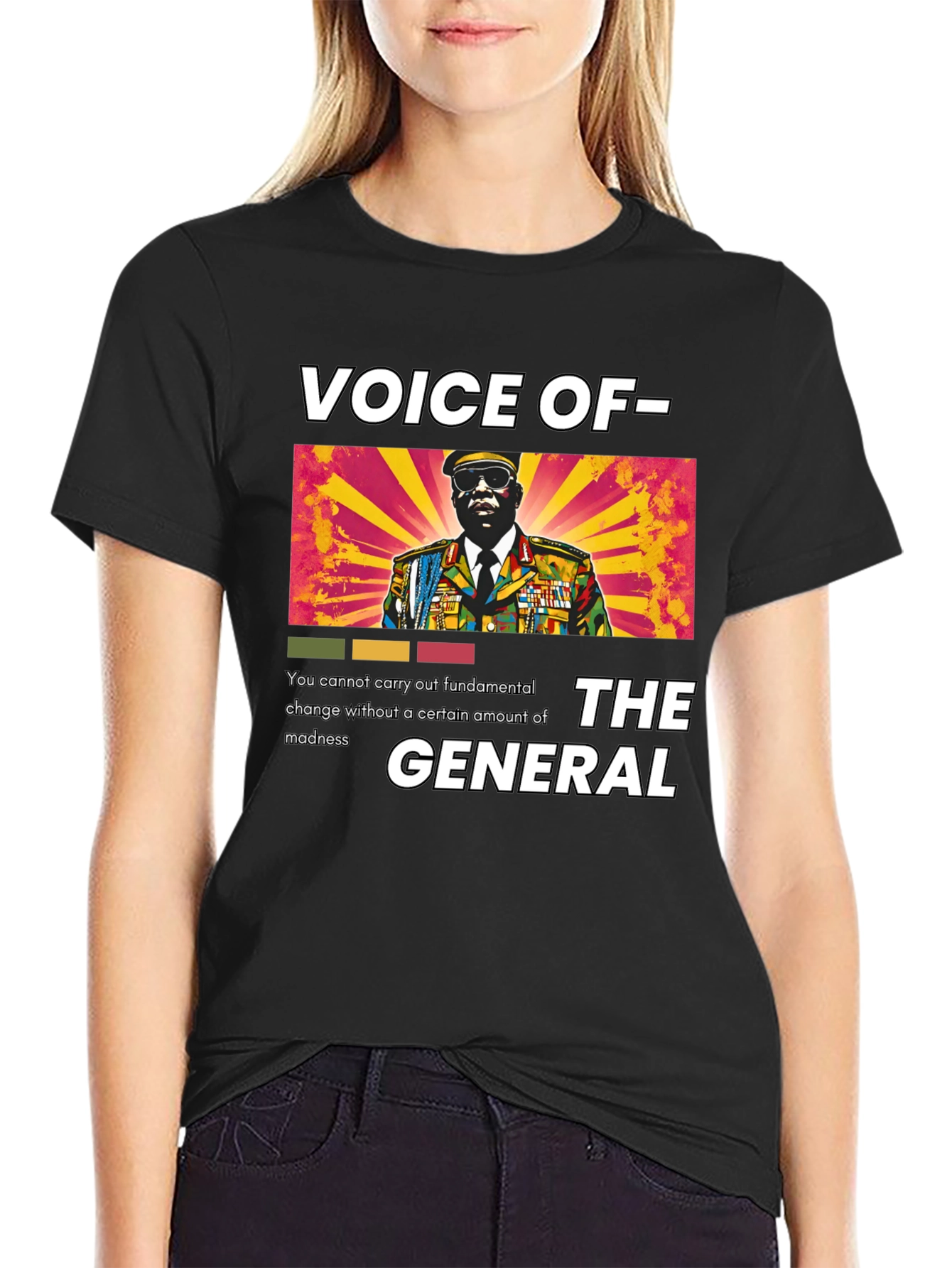 Black Voice of The General Graphic Tee view 2