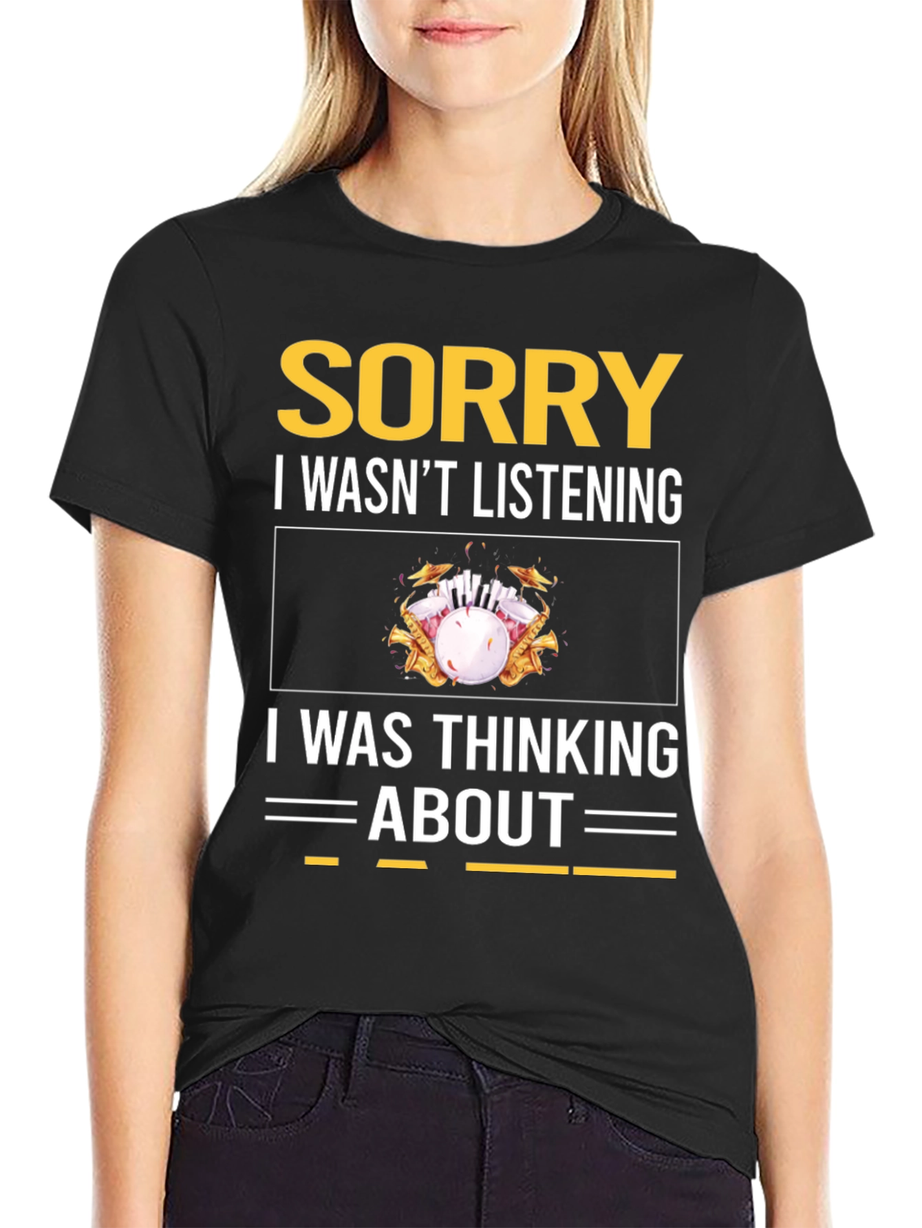 Black Sorry, Thinking About Bowling T-Shirt view 2
