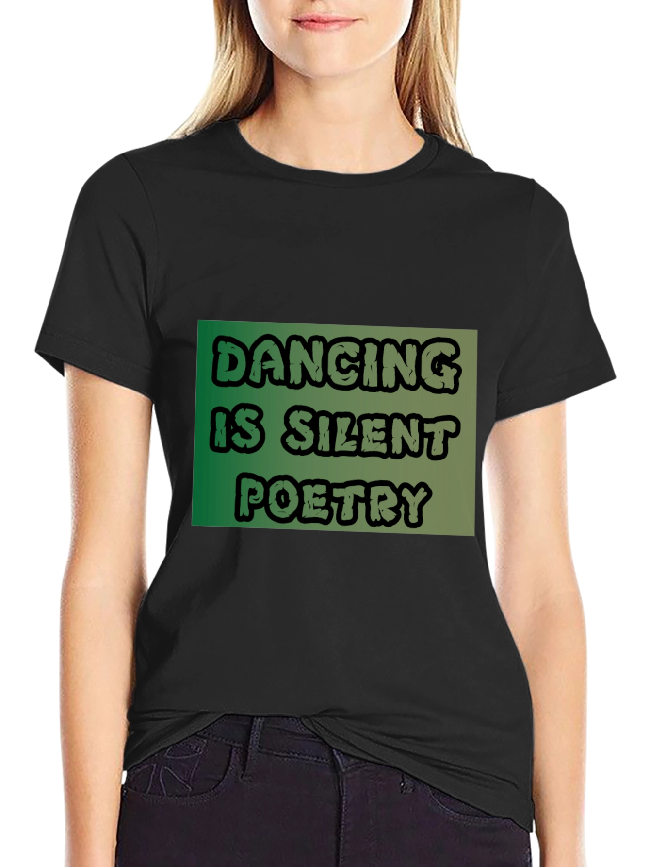 Black Dancing Is Silent Poetry Graphic Tee view 2