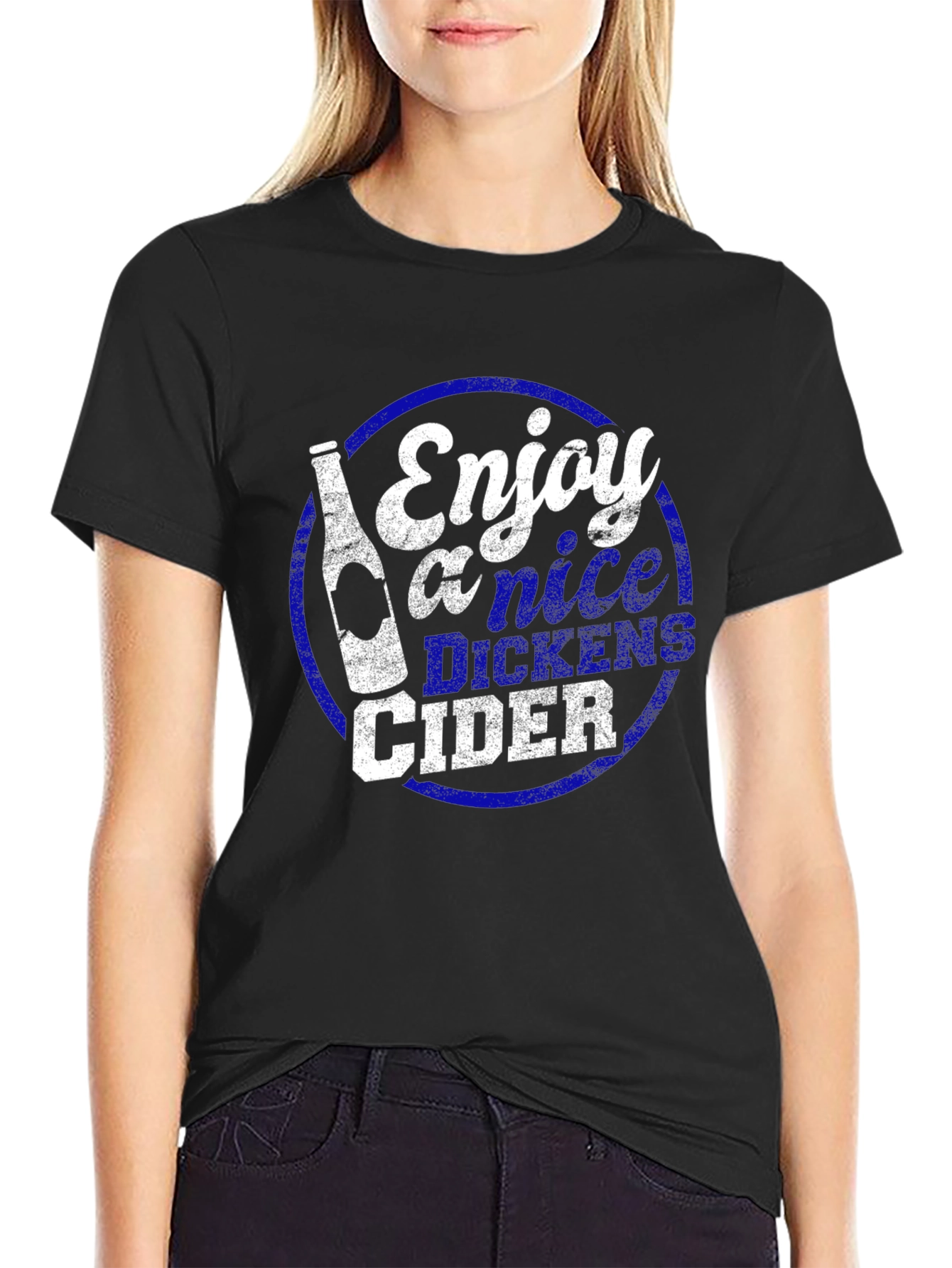 Black Enjoy Dickens Cider Graphic T-Shirt view 2