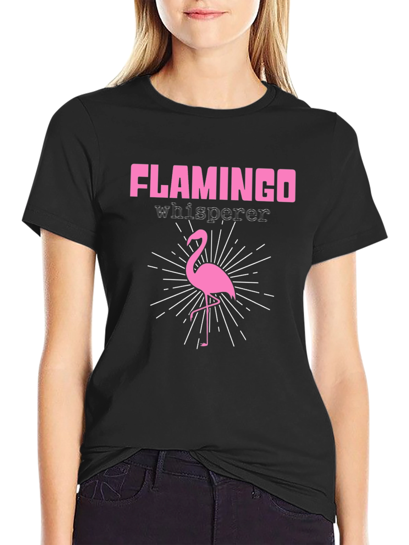 Black Flamingo Whisperer Graphic Tee view 2