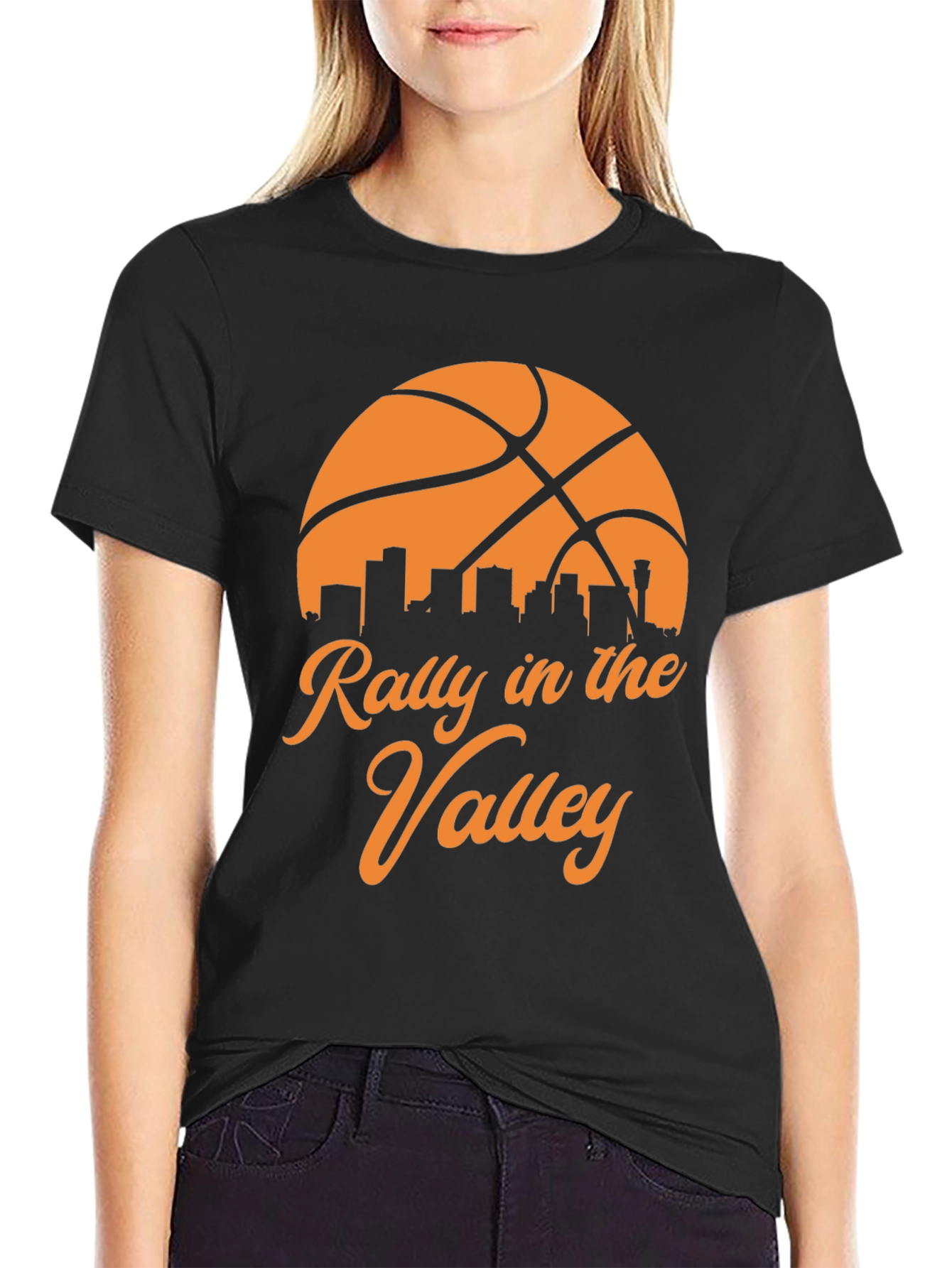 Black Rally in the Valley Basketball Graphic T-Shirt view 2