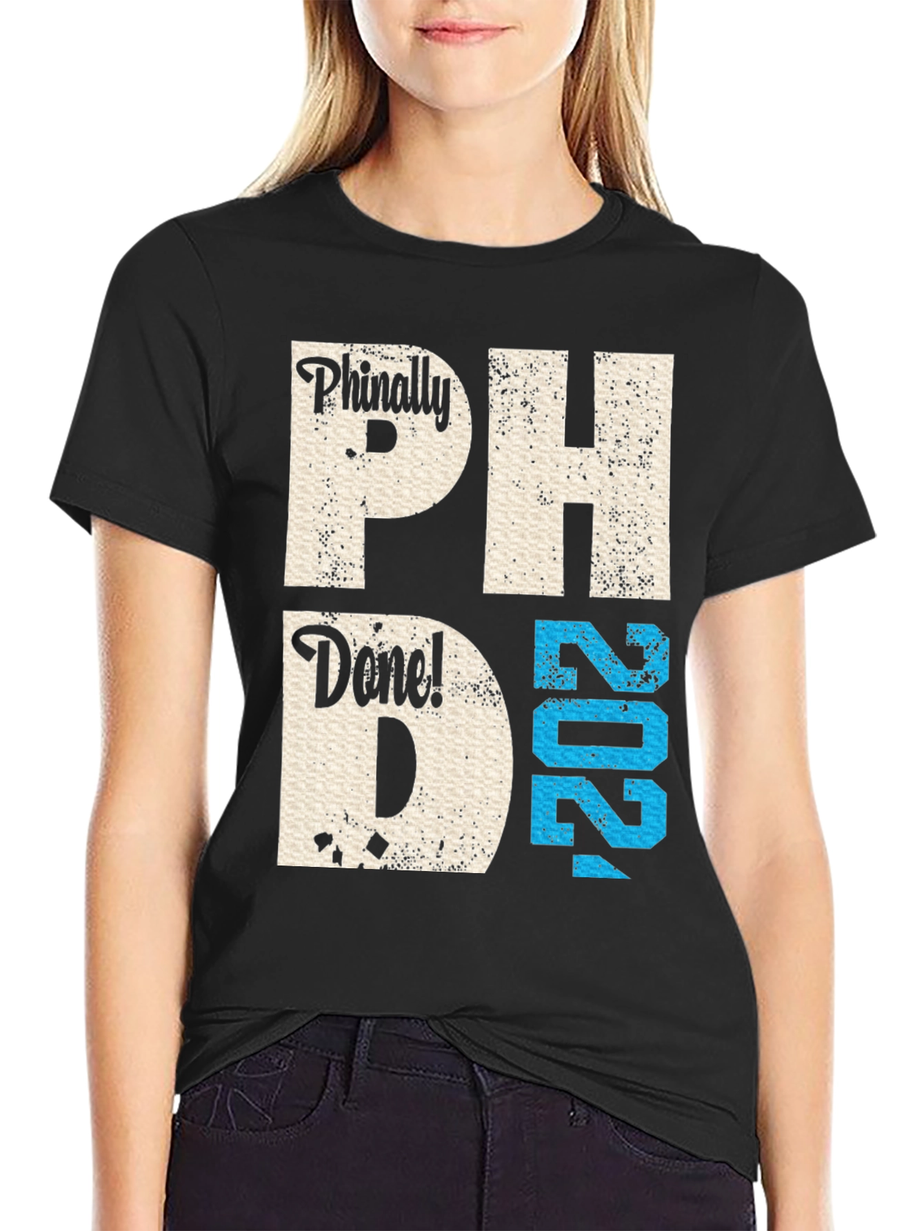 Black Phinally Done! PhD Graduate 2024 T-Shirt view 2