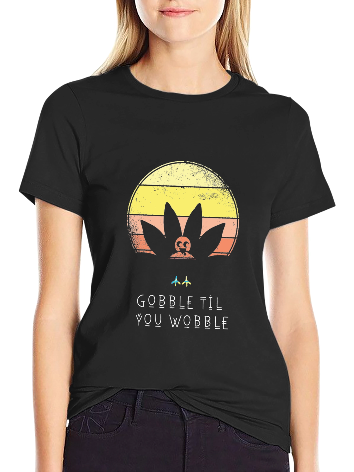 Black Gobble 'Til You Wobble Graphic Tee view 2