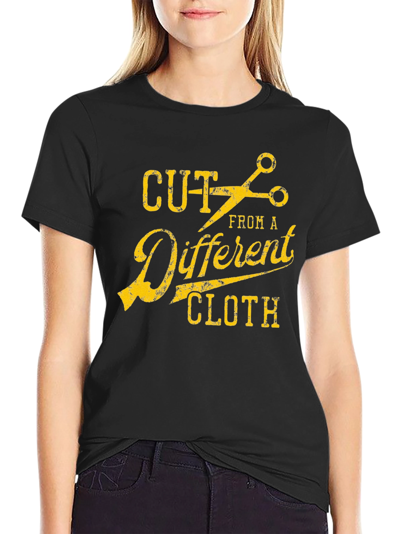 Black Cut From a Different Cloth Graphic Tee view 2