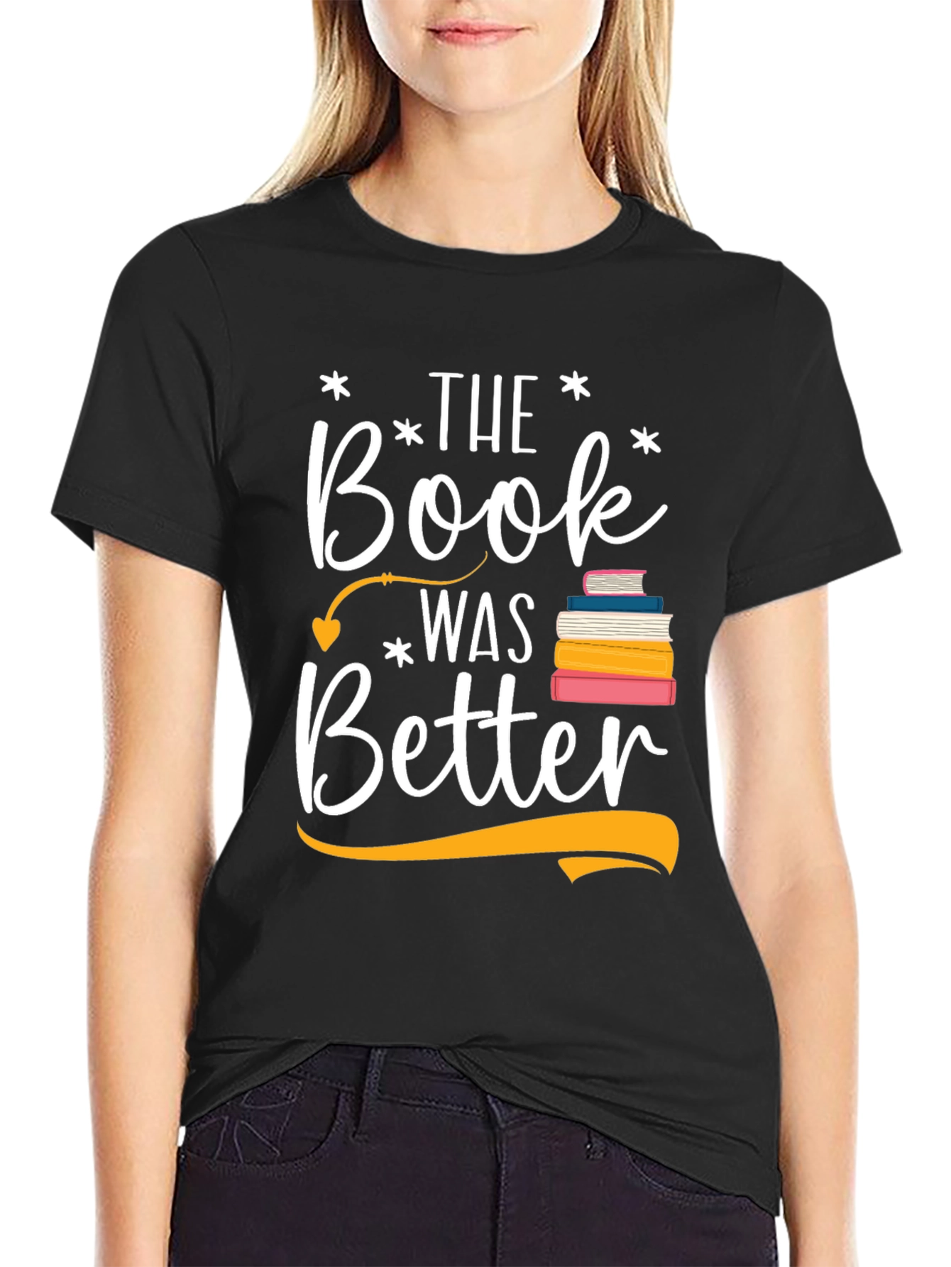 Black Book Lover T-Shirt - The Book Was Better Tee view 2