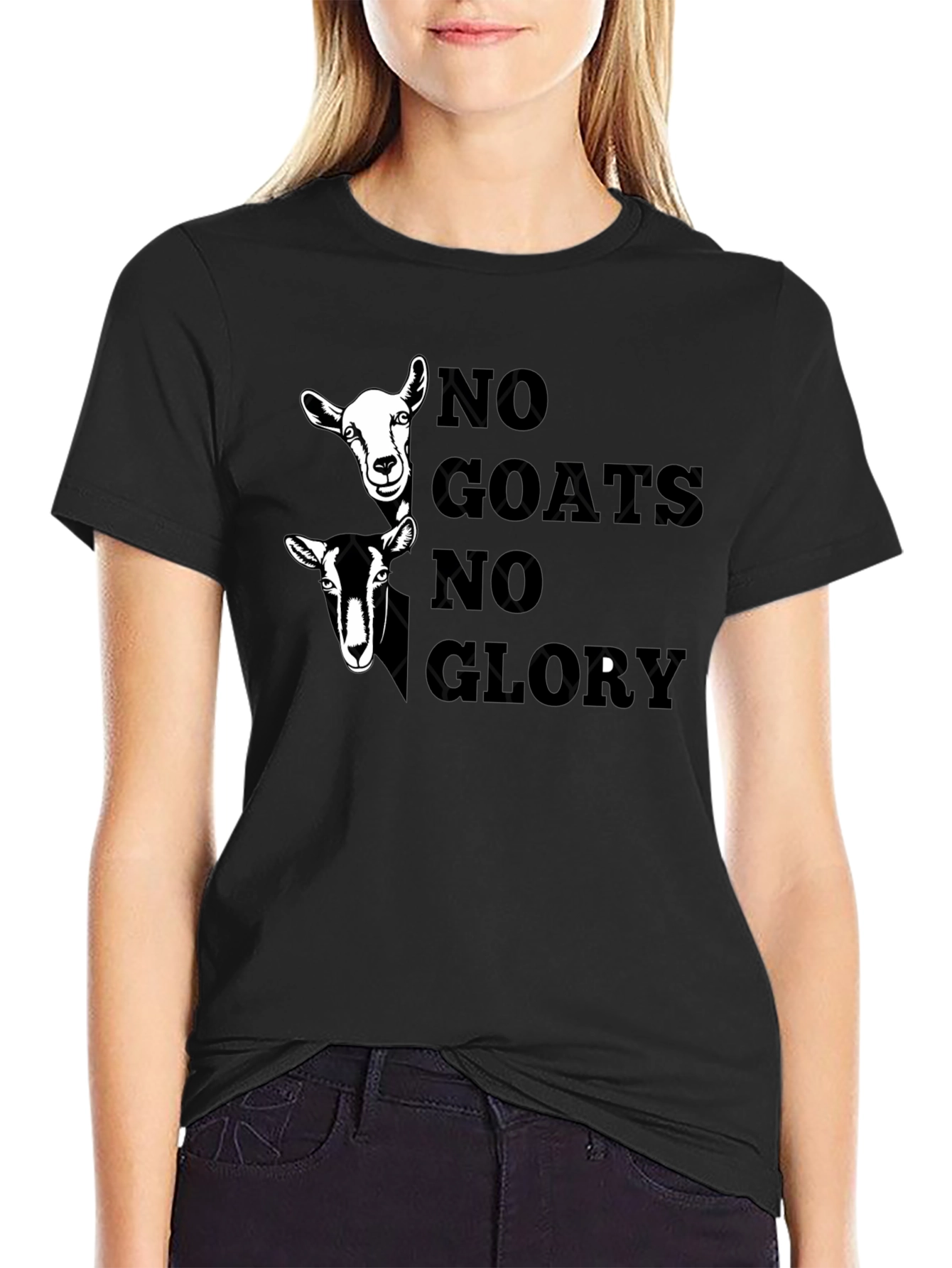 Black No Goats No Glory Graphic Tee - Black view 2
