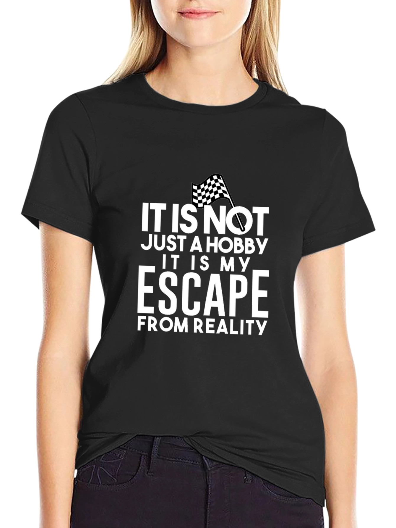 Black Escape From Reality T-Shirt - Hobby Tee view 2