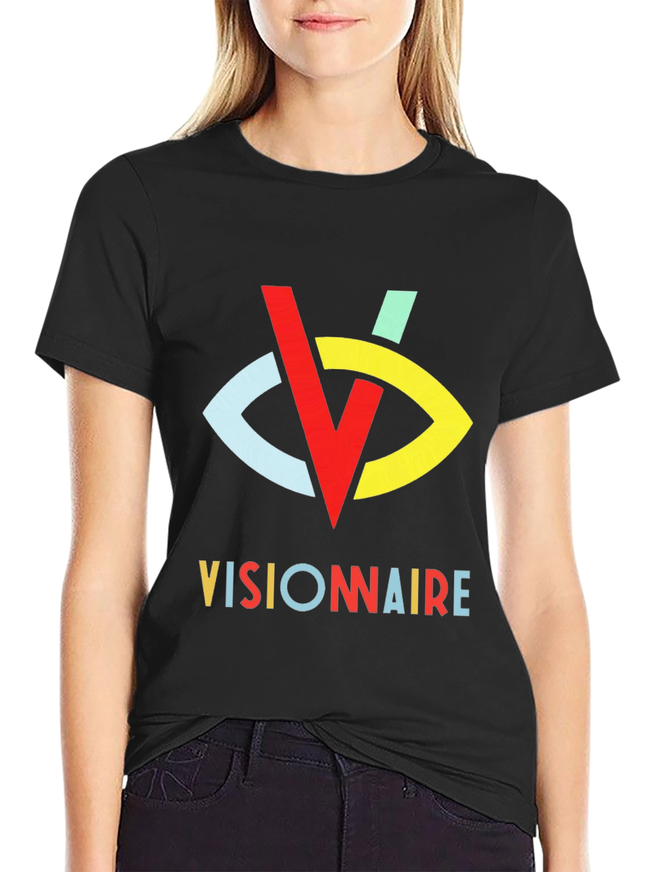 Black Visionaire Graphic Tee - Stylish Casual Wear view 2