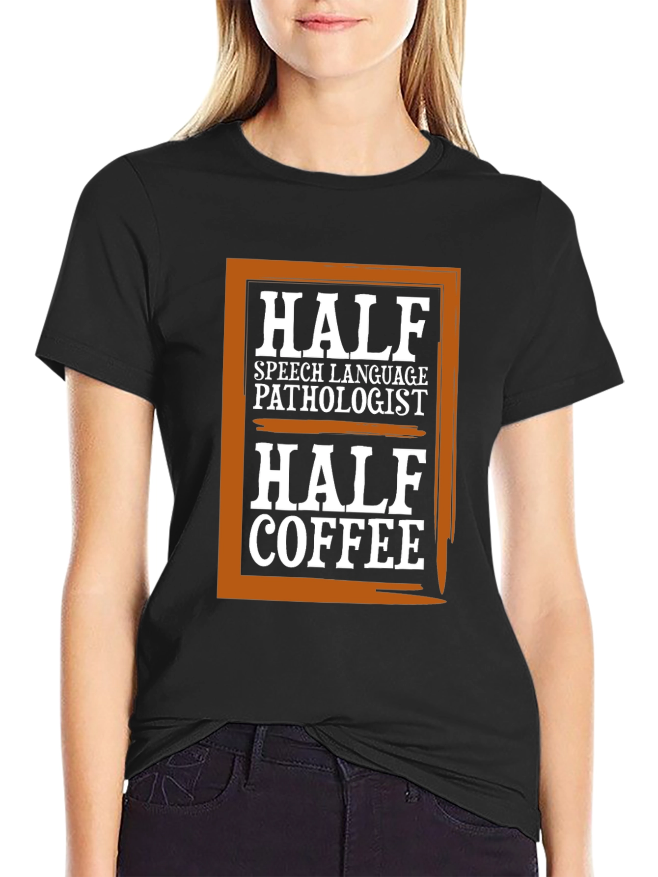 Black Half SLP Half Coffee Graphic Tee view 2