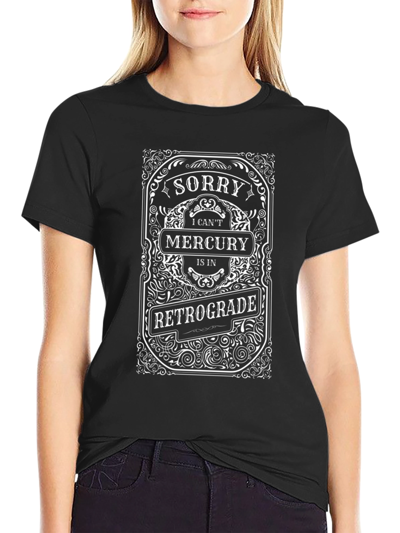 Black Mercury Retrograde T-Shirt - Funny Astrology Tee view 2