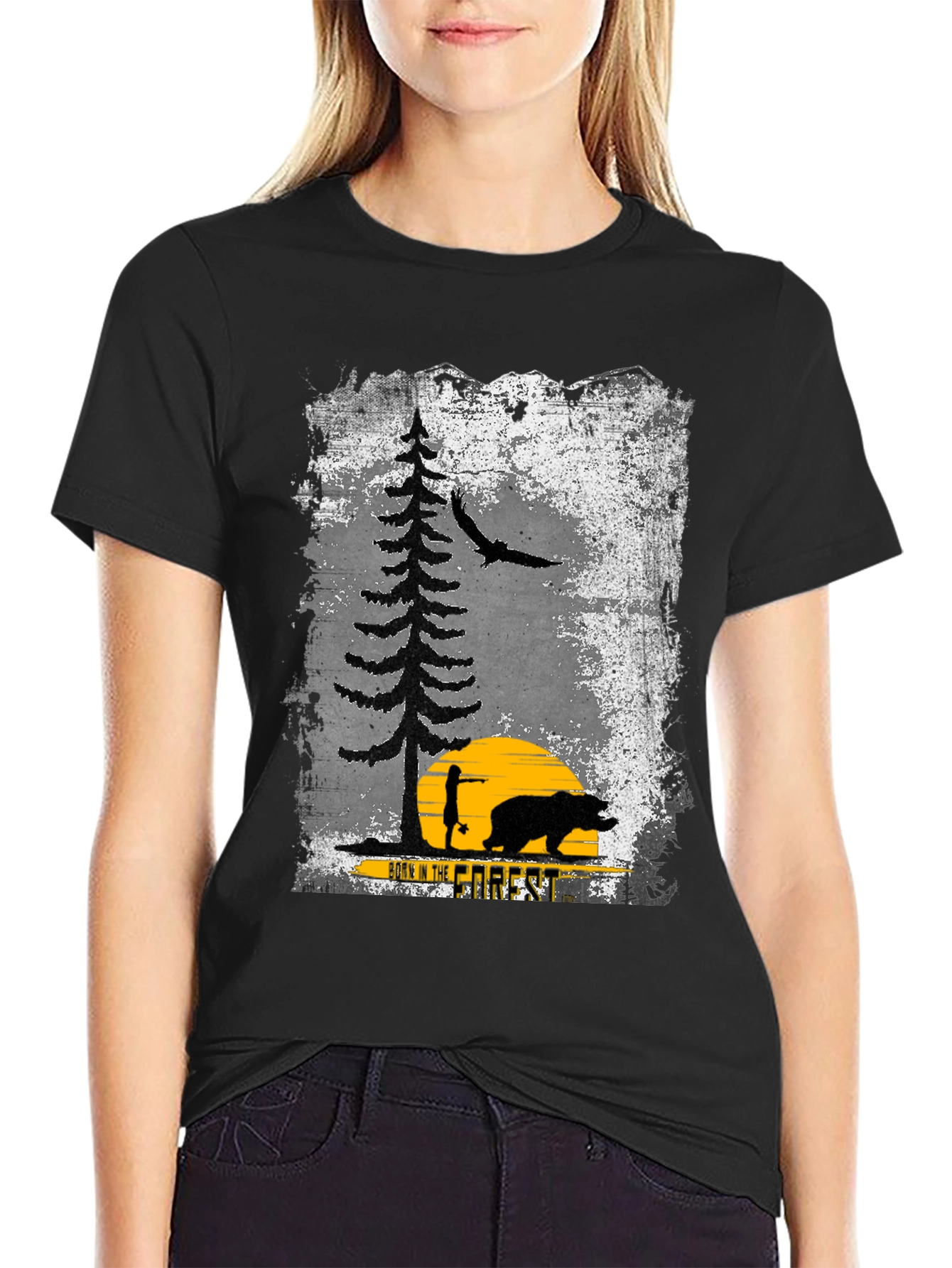 Black Born in the Forest Graphic Tee view 2