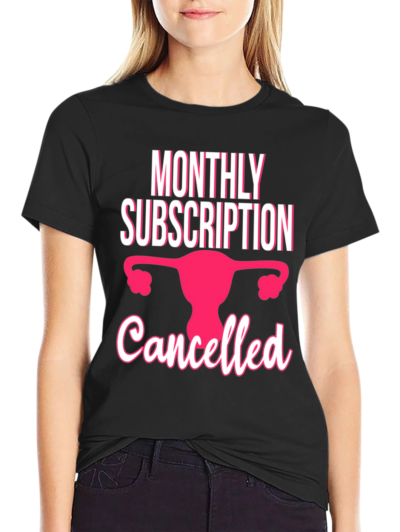 Black Monthly Subscription Canceled T-Shirt view 2