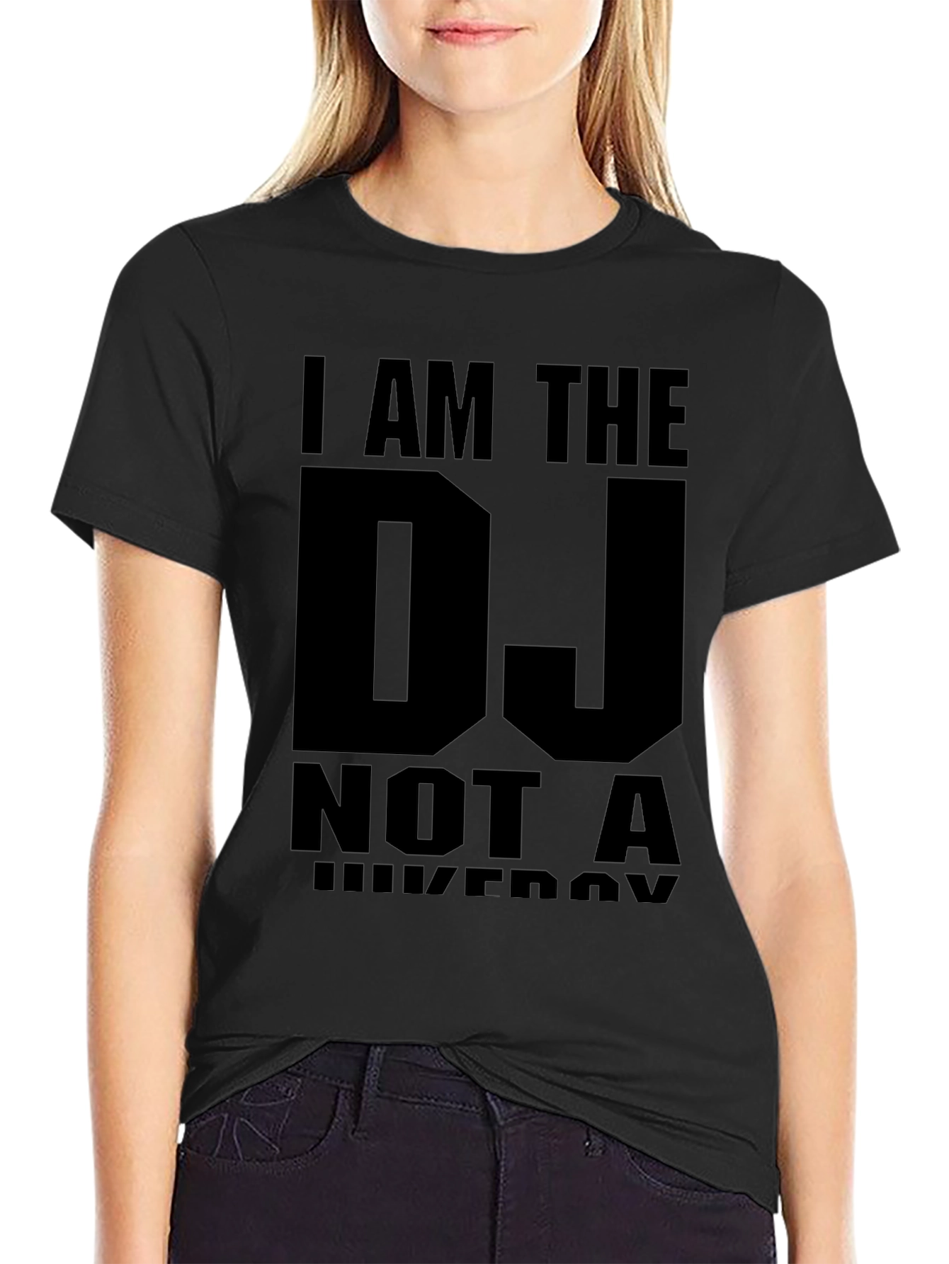 Black I Am The DJ T-Shirt - Black Graphic Tee view 2