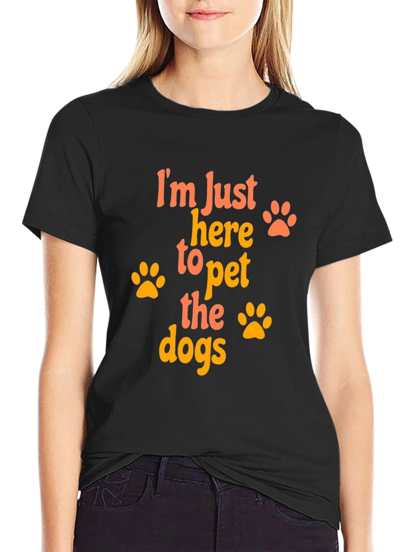 Black Pet the Dogs Graphic T-Shirt view 2
