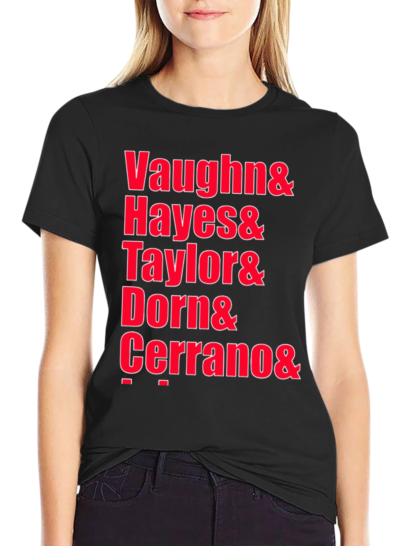 Black Vaughn Hayes Taylor Dorn Cerrano Graphic Tee view 2