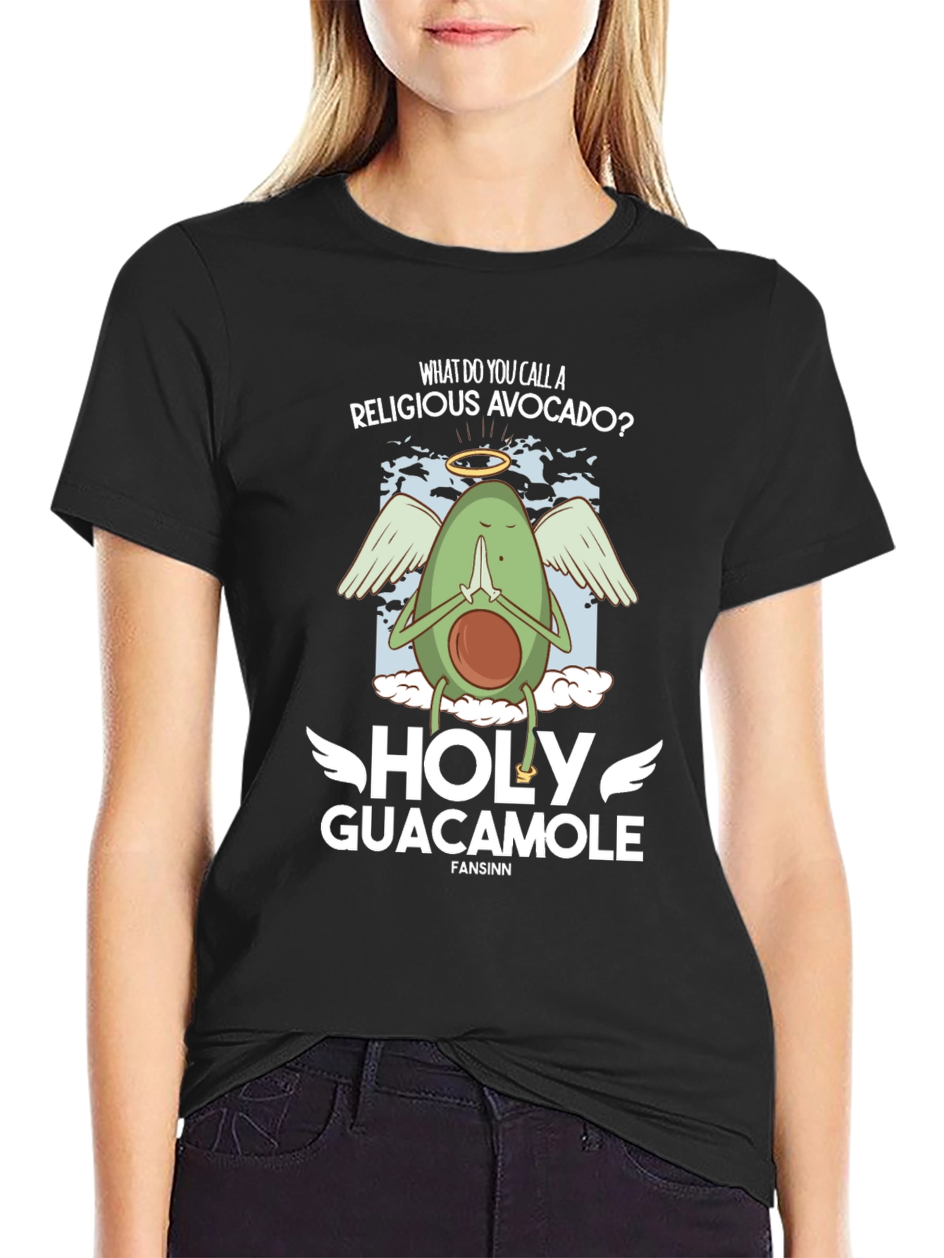 Black Holy Guacamole T-Shirt view 2
