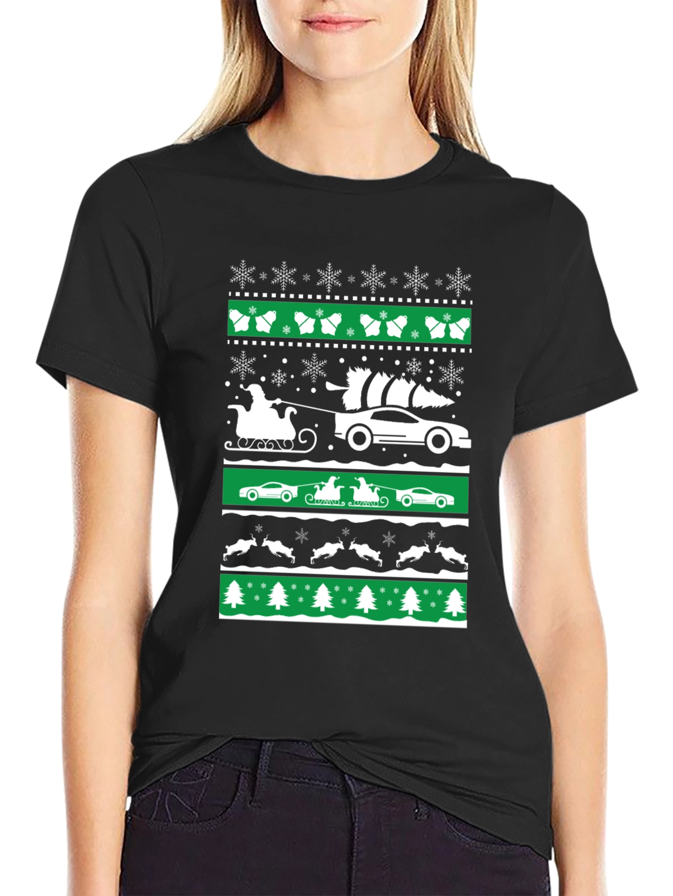 Festive Car Christmas T-Shirt - 2