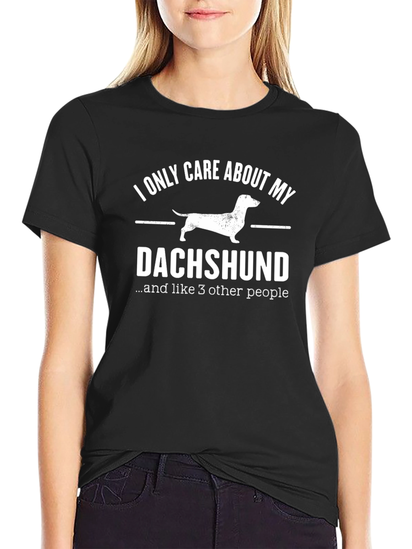 Dachshund Lover T-Shirt - I Only Care About My Dachshund - 2
