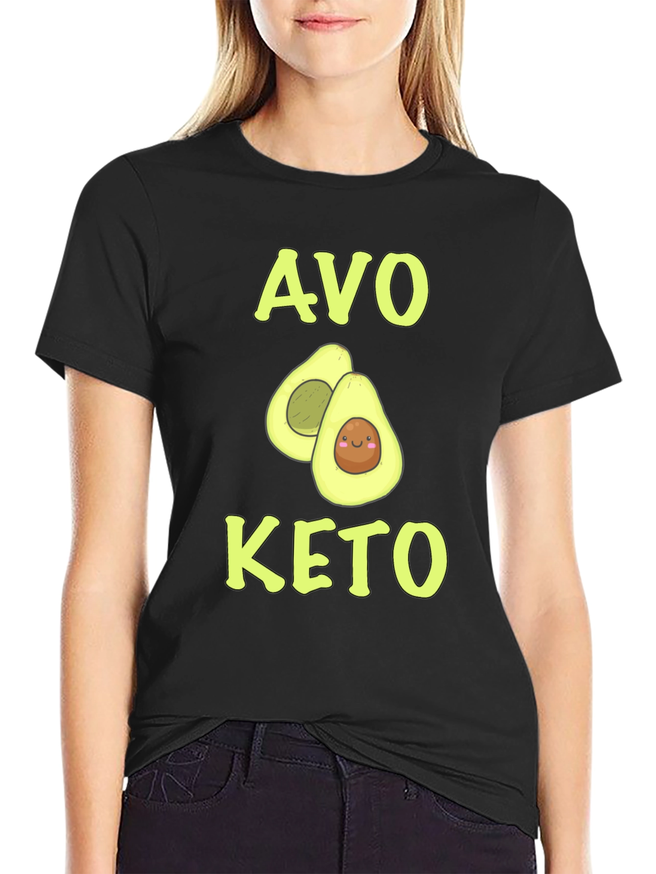 Black Avo Keto Graphic T-Shirt view 2