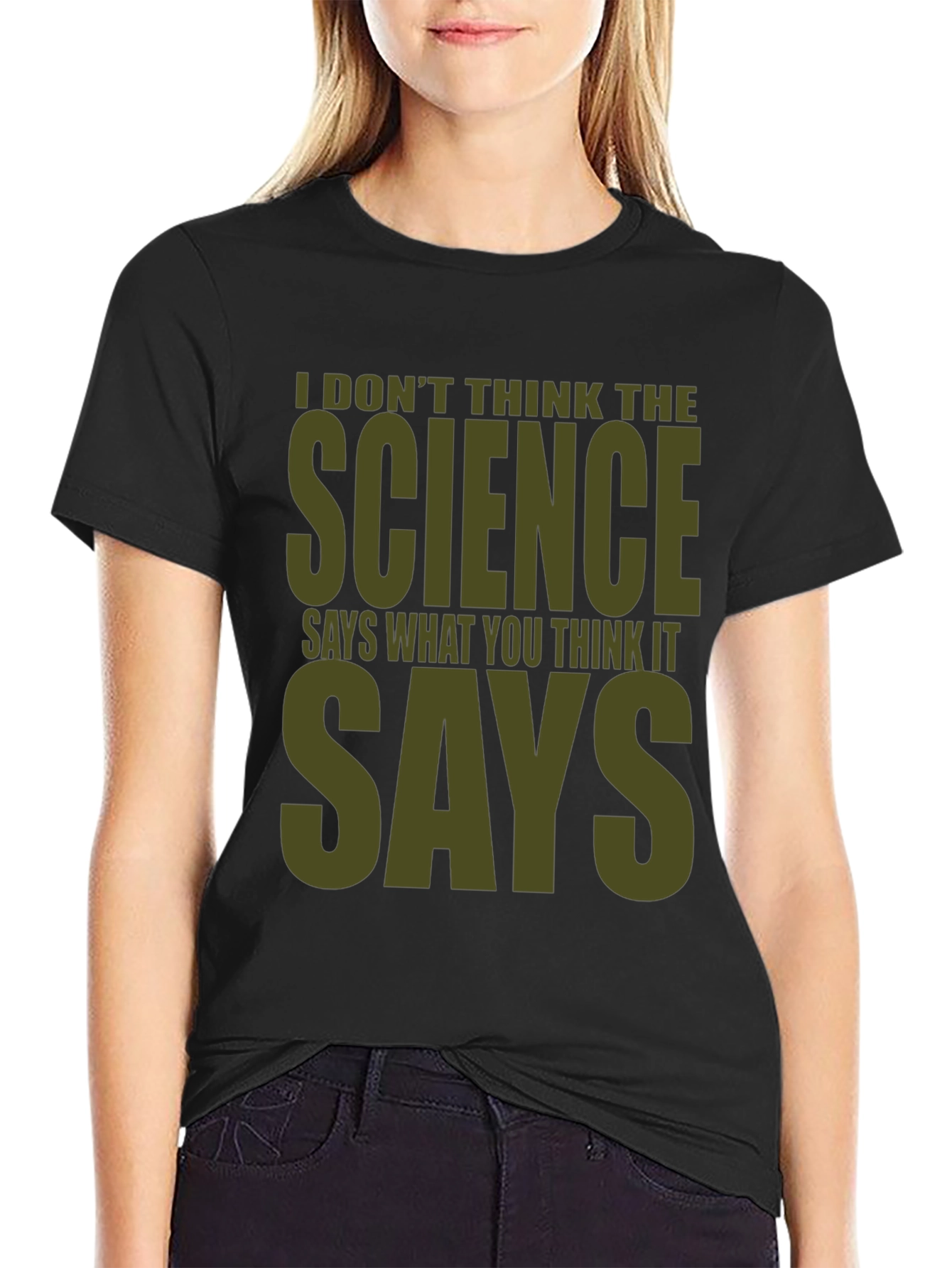 Black Science Says Graphic Tee - Mens Funny T-Shirt view 2