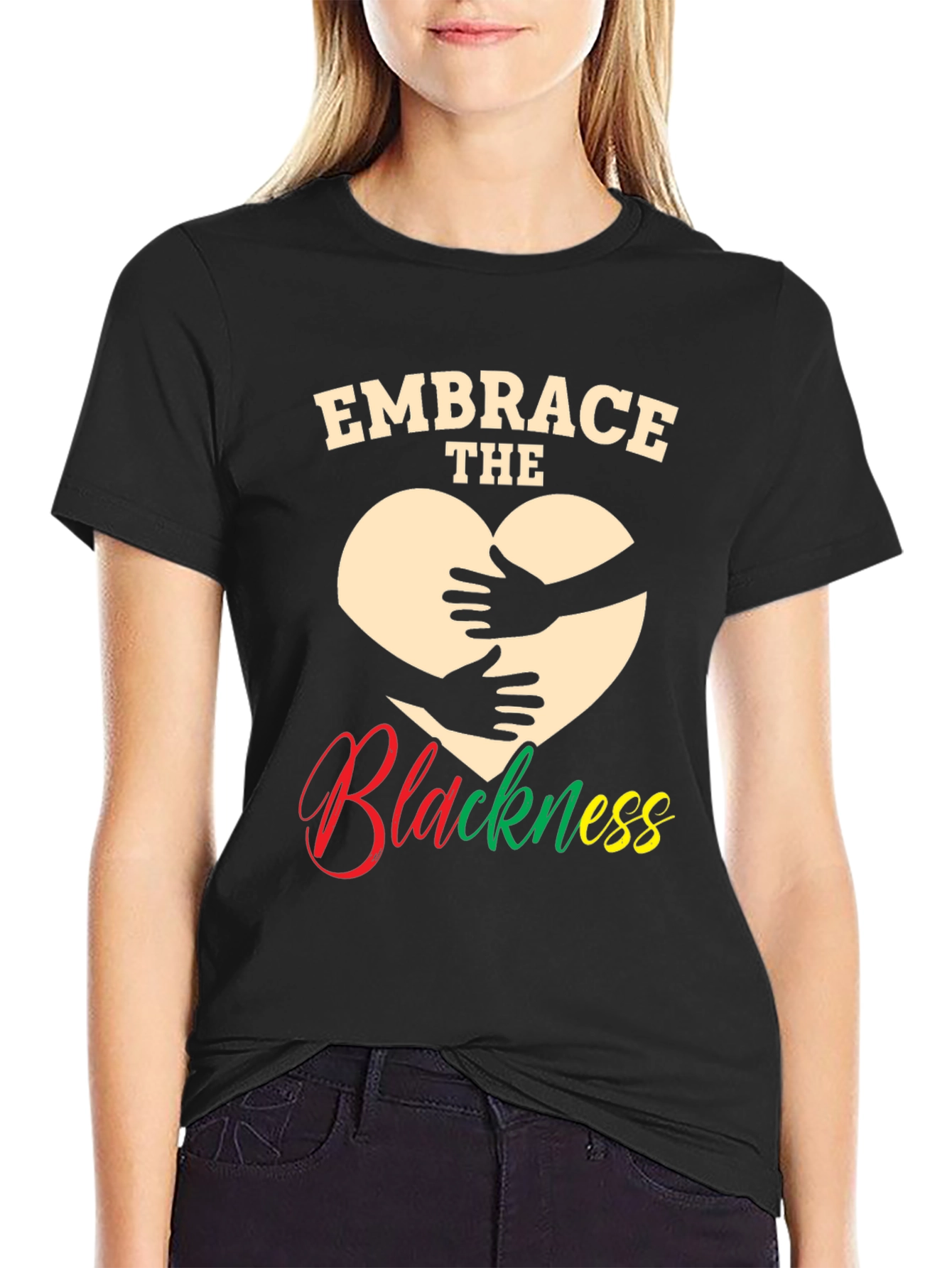 Black Embrace the Blackness Graphic T-Shirt view 2