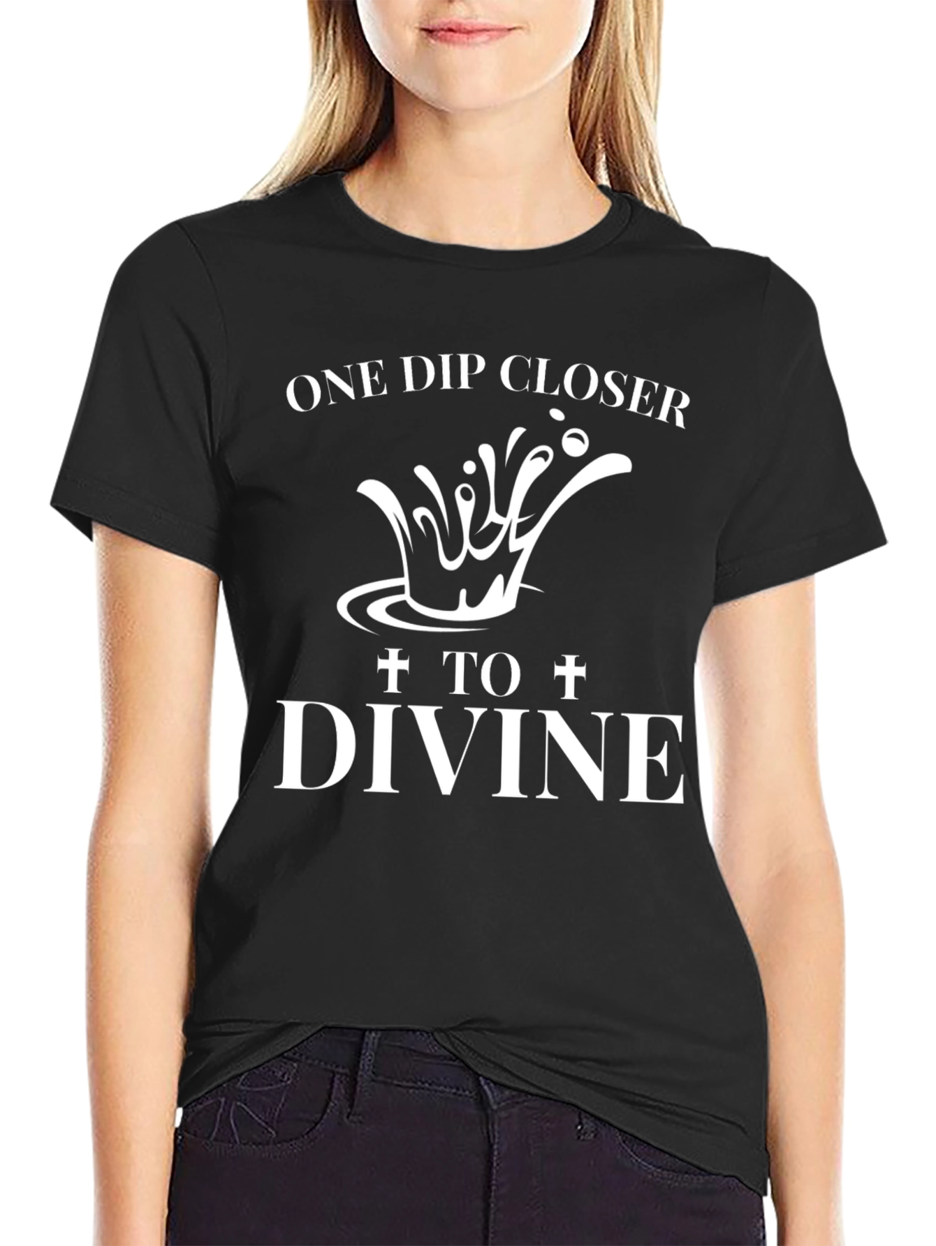Black One Dip Closer to Divine Graphic Tee view 2