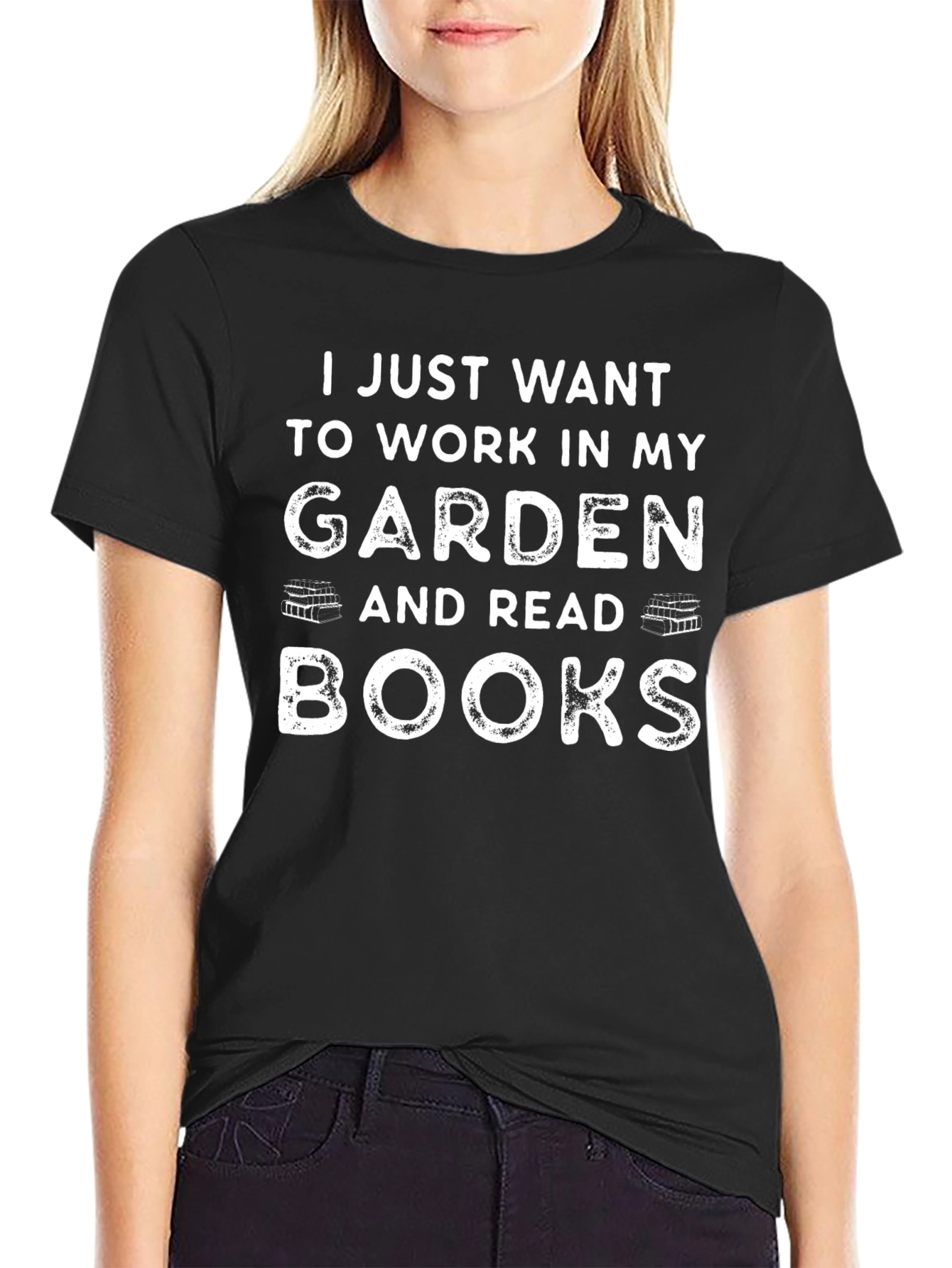 Black Garden and Book Lover T-Shirt view 2
