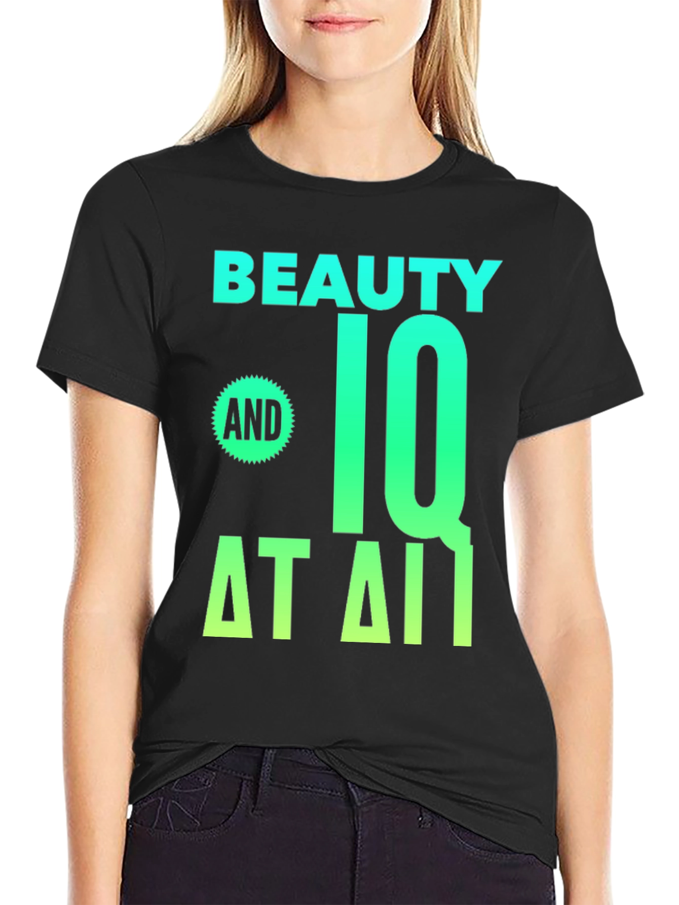 Black Beauty and IQ T-Shirt - Novelty Graphic Tee view 2