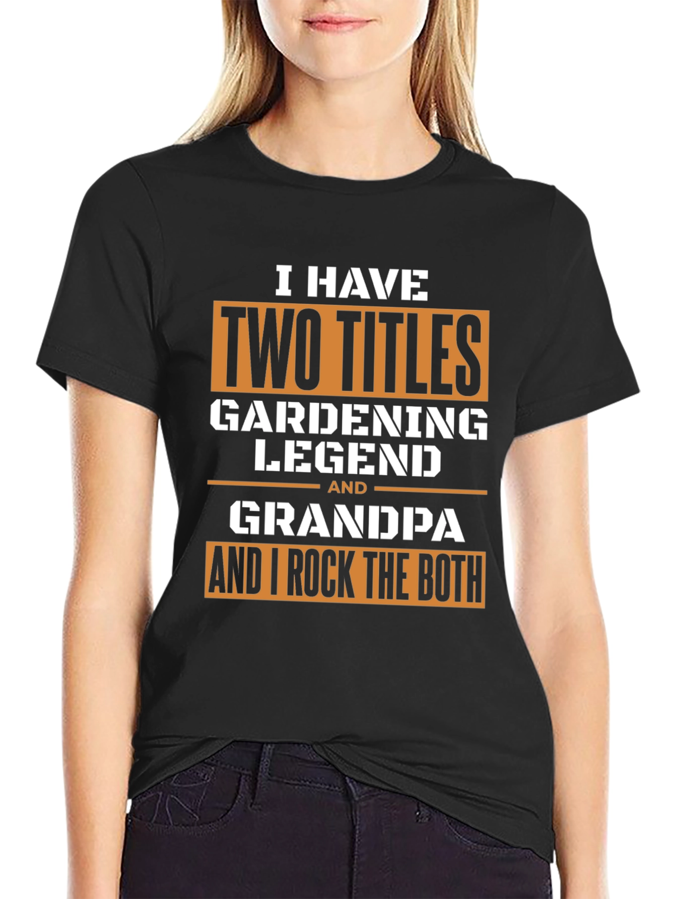 Black Gardening Legend Grandpa T-Shirt view 2