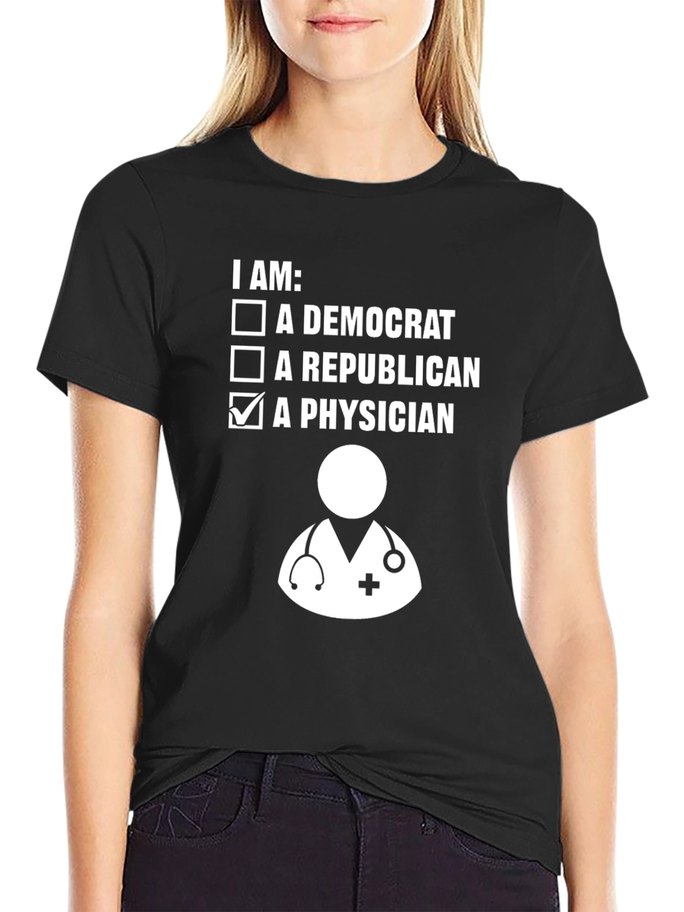 Black Physician Choice T-Shirt - Political Humor view 2
