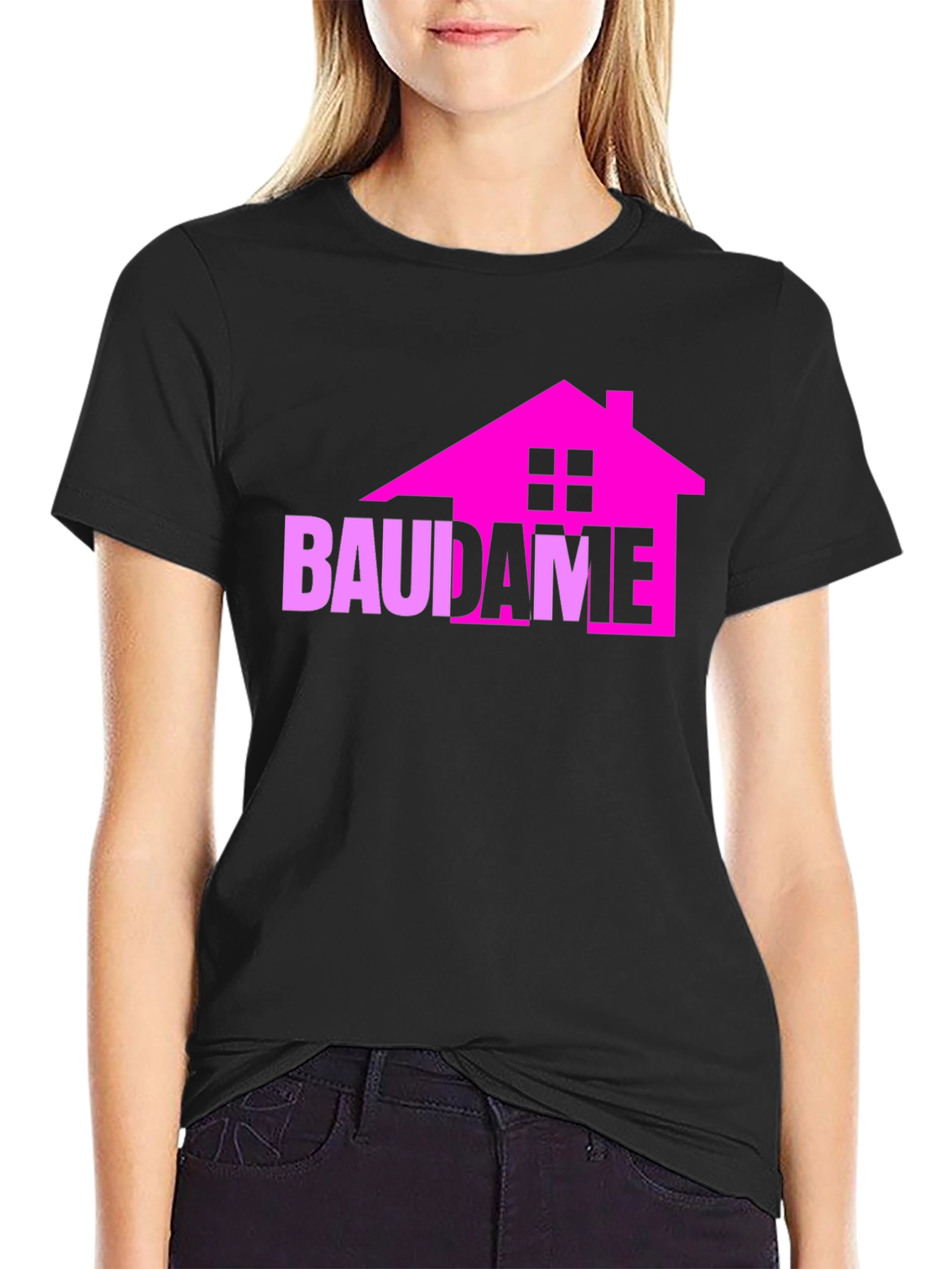 Black BAUDAME House Graphic Tee - Unique Design view 2