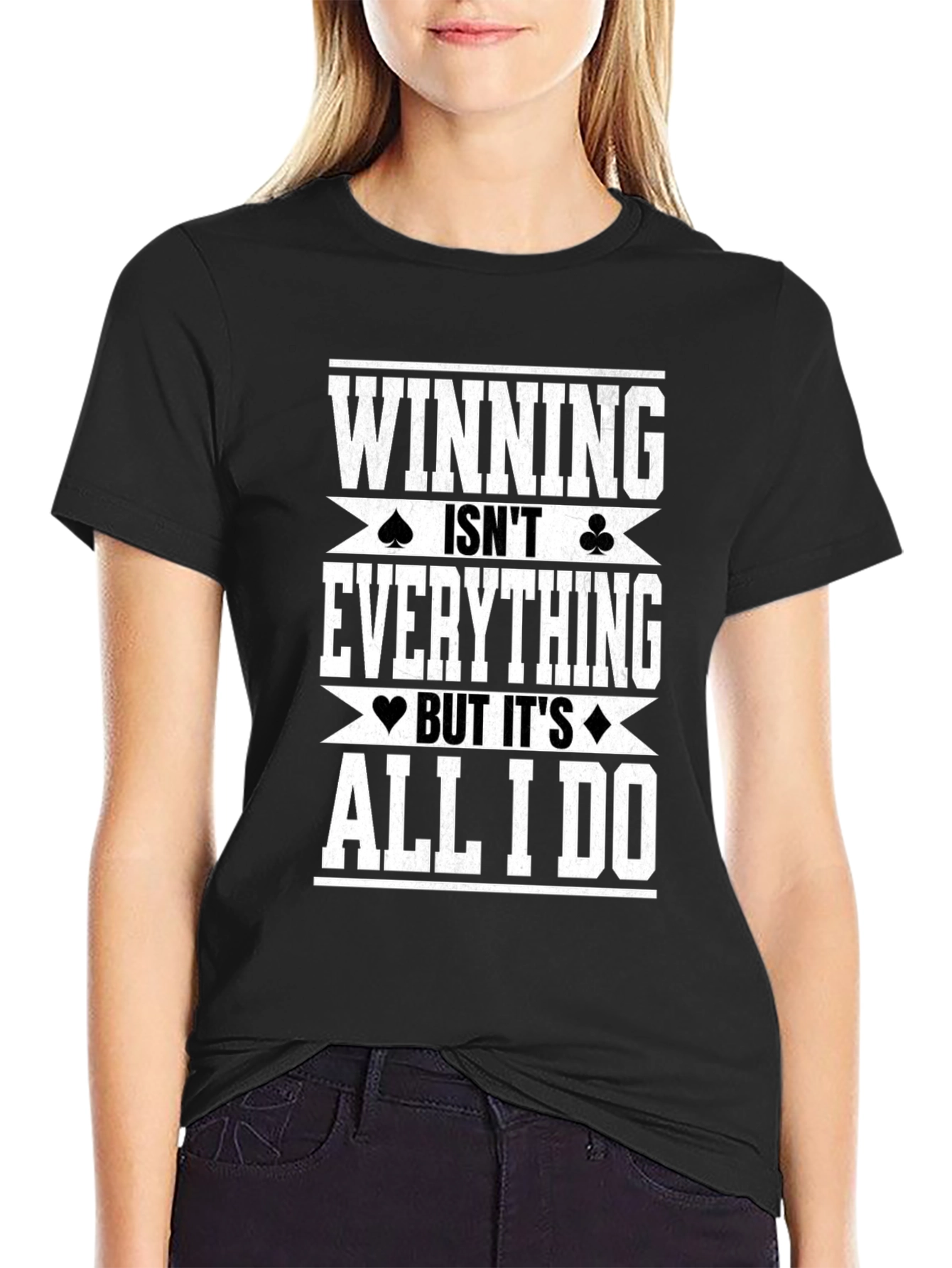 Black Winning Is All I Do Graphic Tee - Black view 2