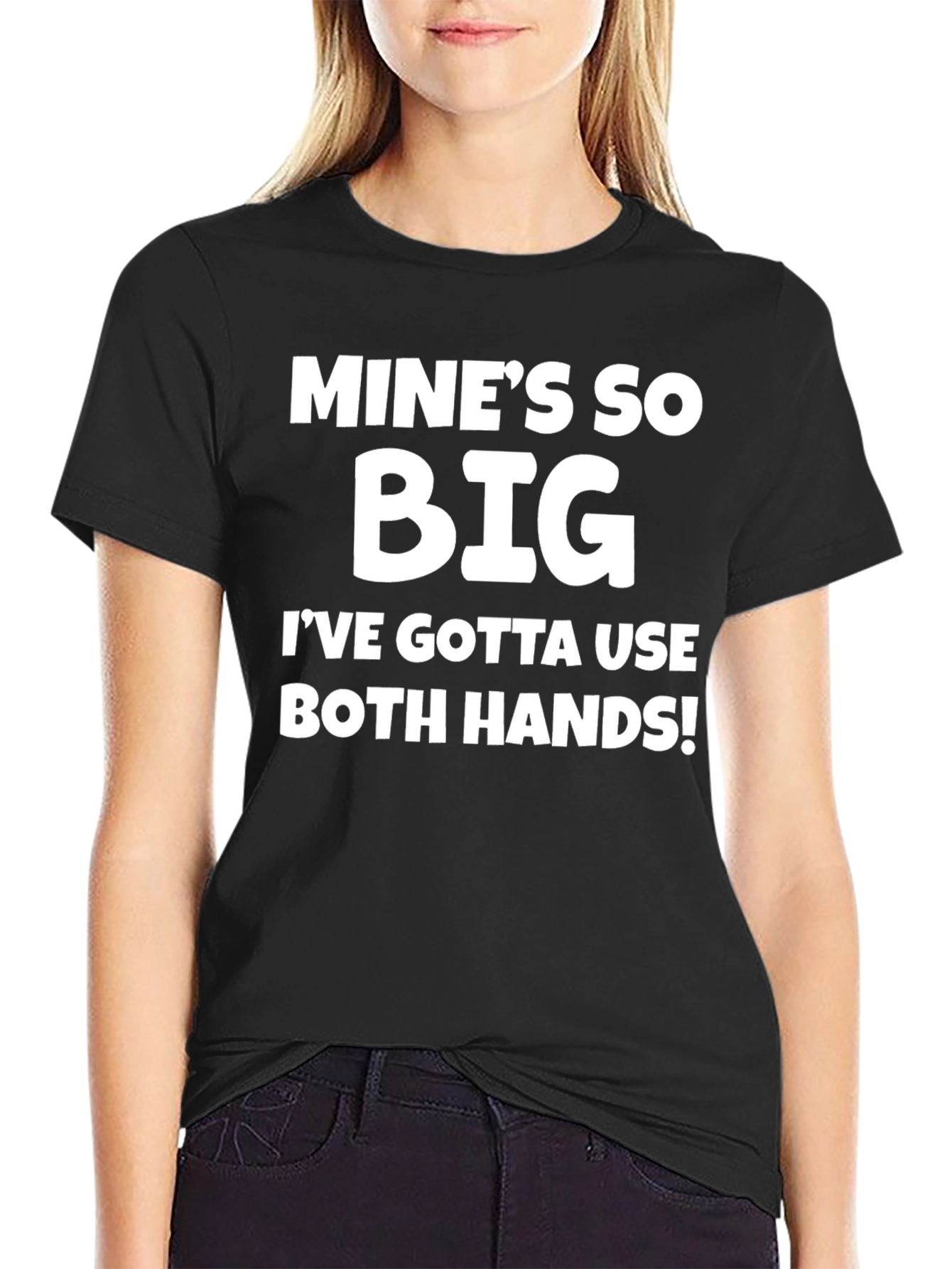 Black Funny Mine's So Big T-Shirt view 2