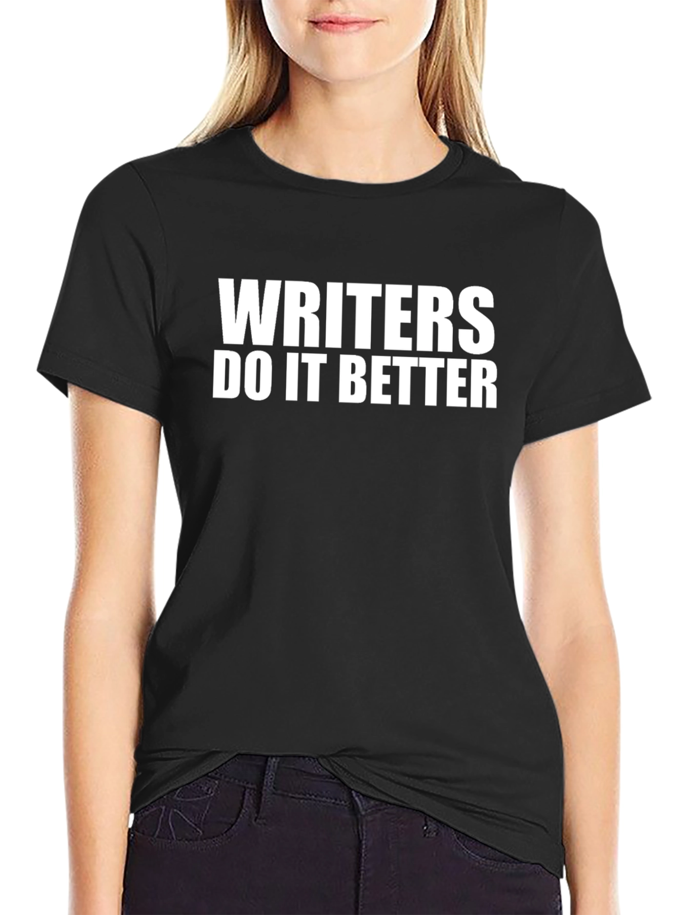 Black Writers Do It Better T-Shirt - Black Novelty Tee view 2