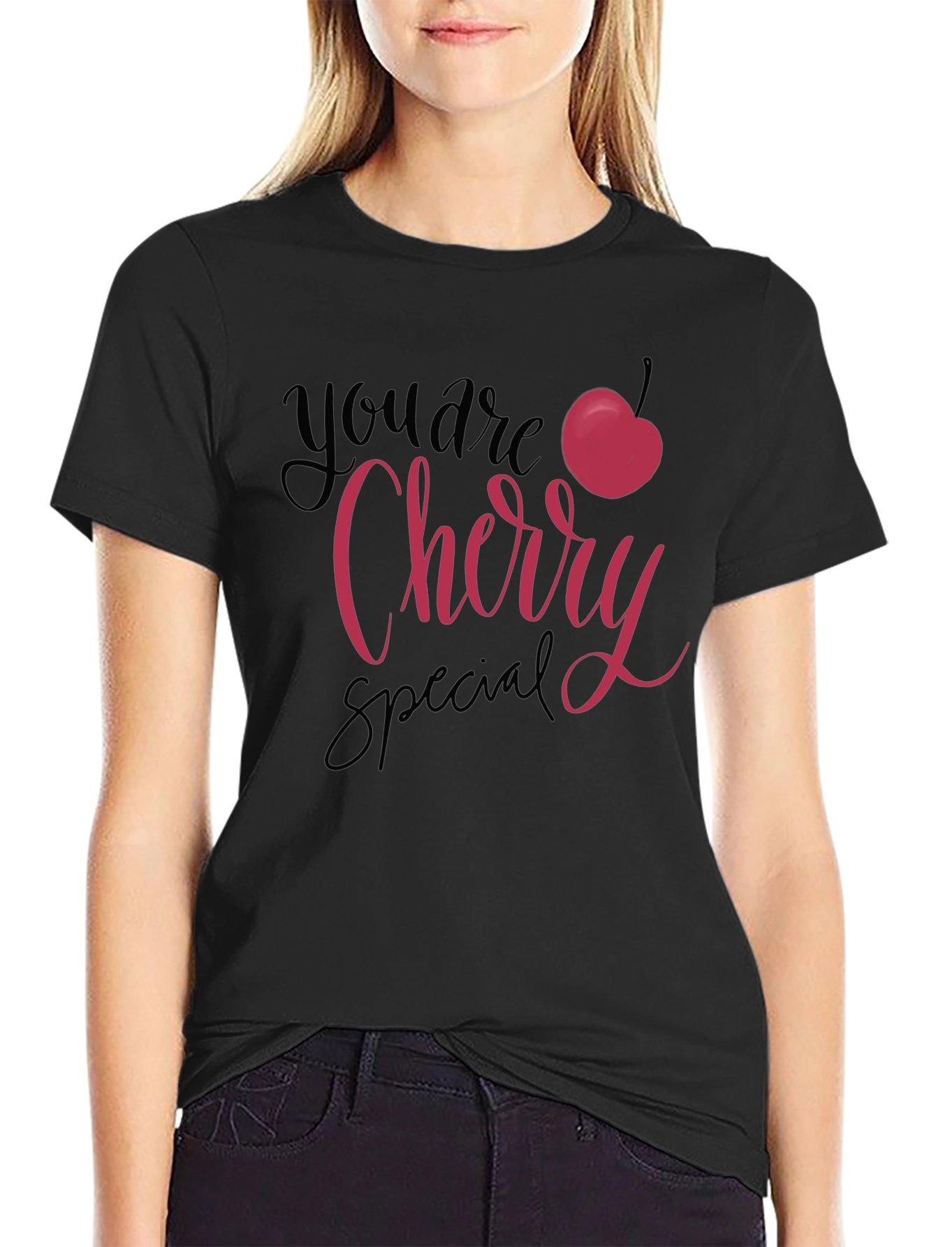 Black You are Cherry Special Black T-Shirt view 2