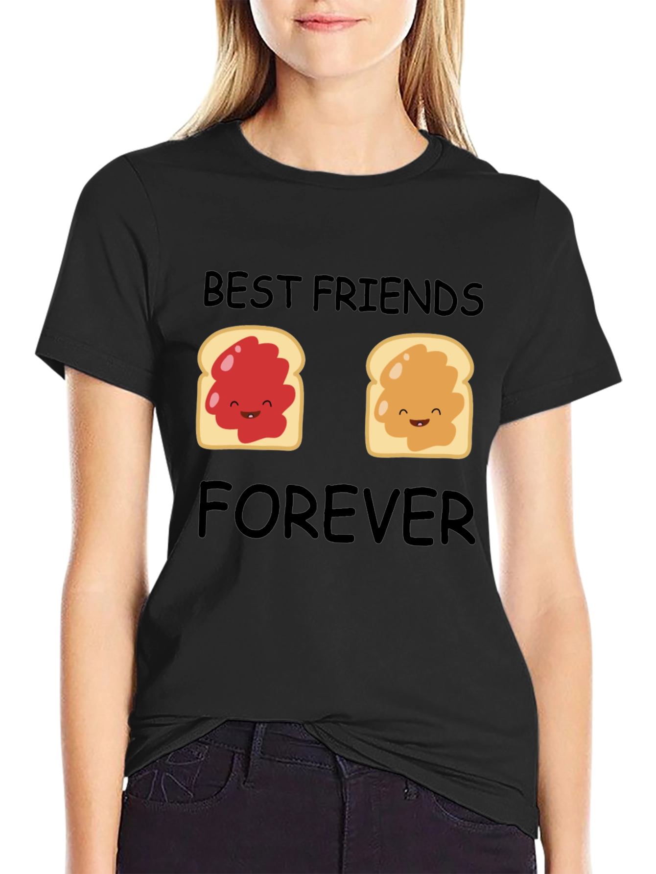 Black Best Friends Forever T-Shirt view 2