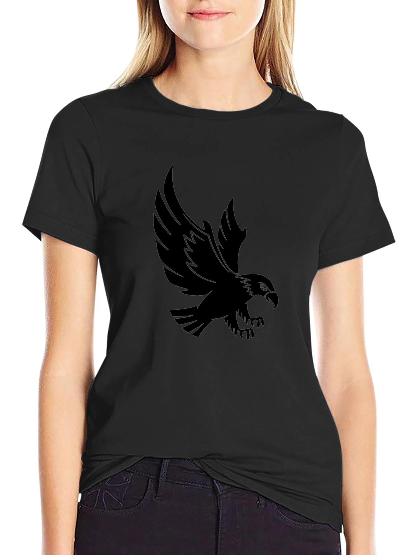 Black Black Eagle Graphic Tee - Men's Cool Casual Shirt view 2