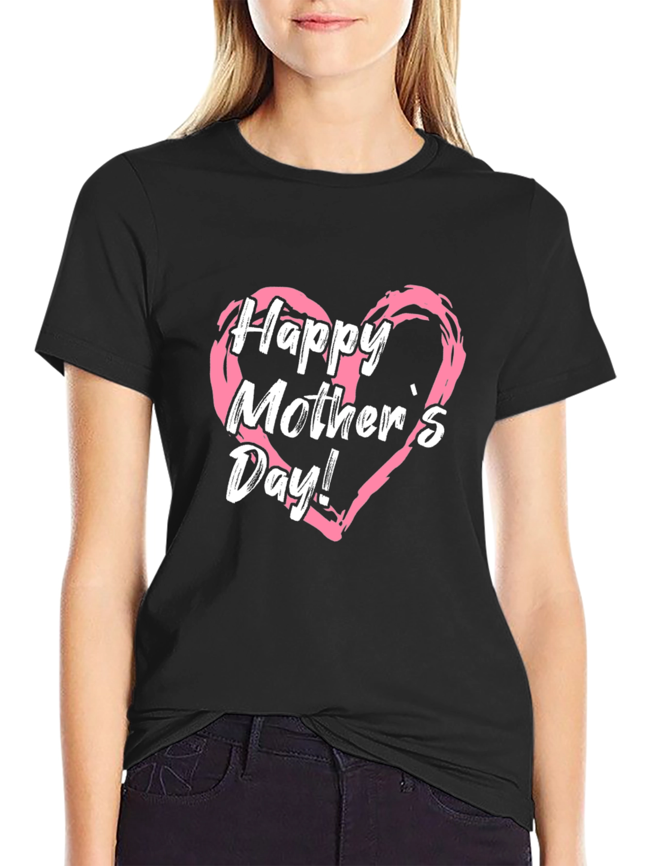 Black Happy Mother's Day Graphic T-Shirt view 2