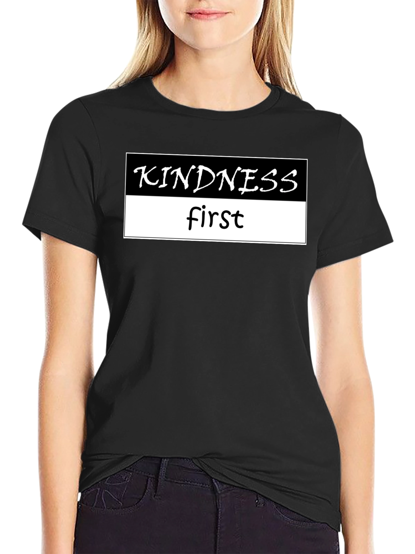 Black Kindness First Black Graphic Tee view 2