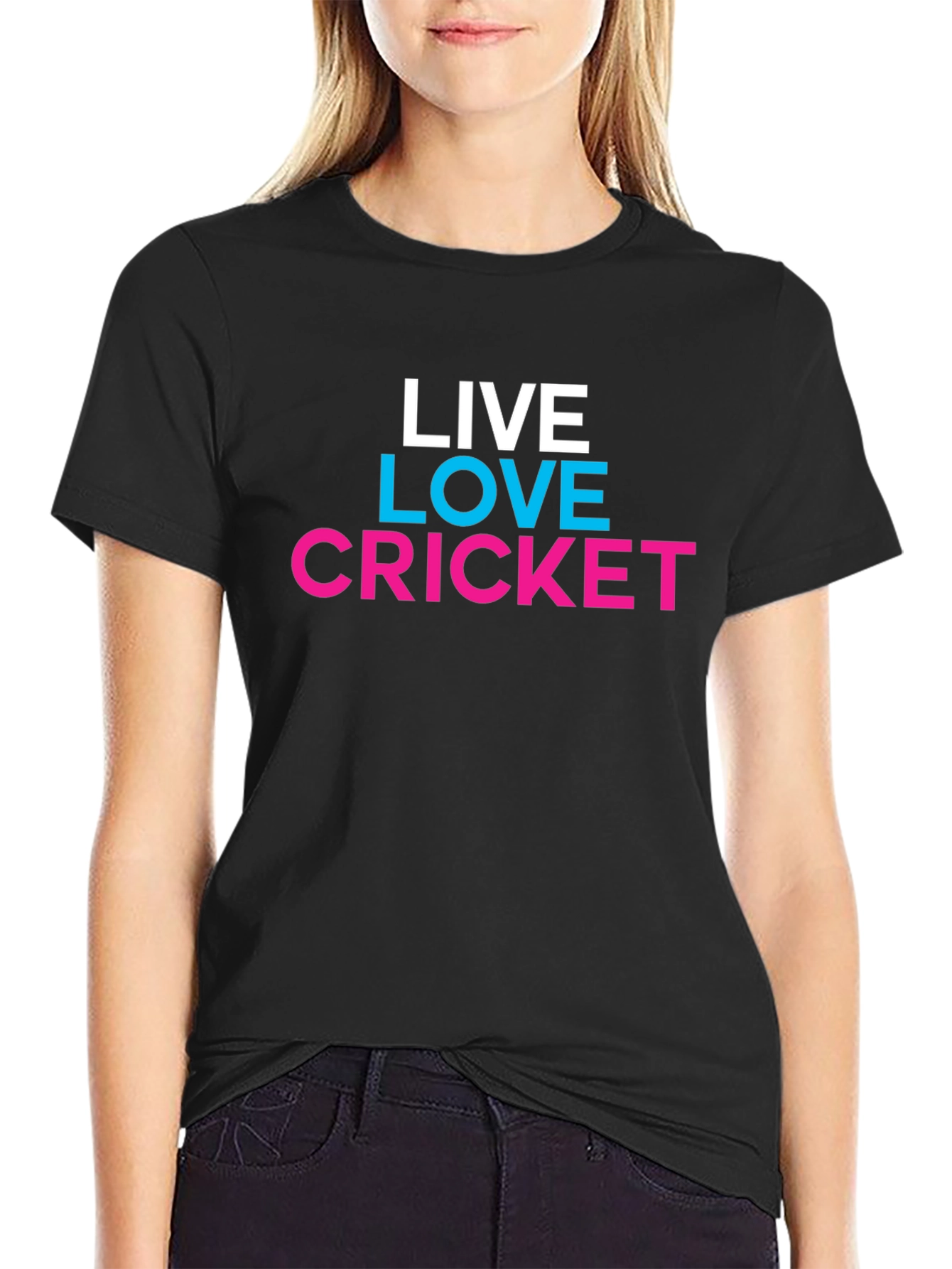 Live Love Cricket Graphic Tee - Trendy Casual Shirt - 2