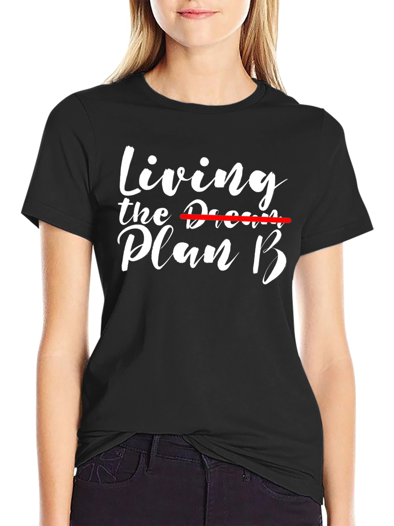 Black Living the Plan B T-Shirt - Black view 2