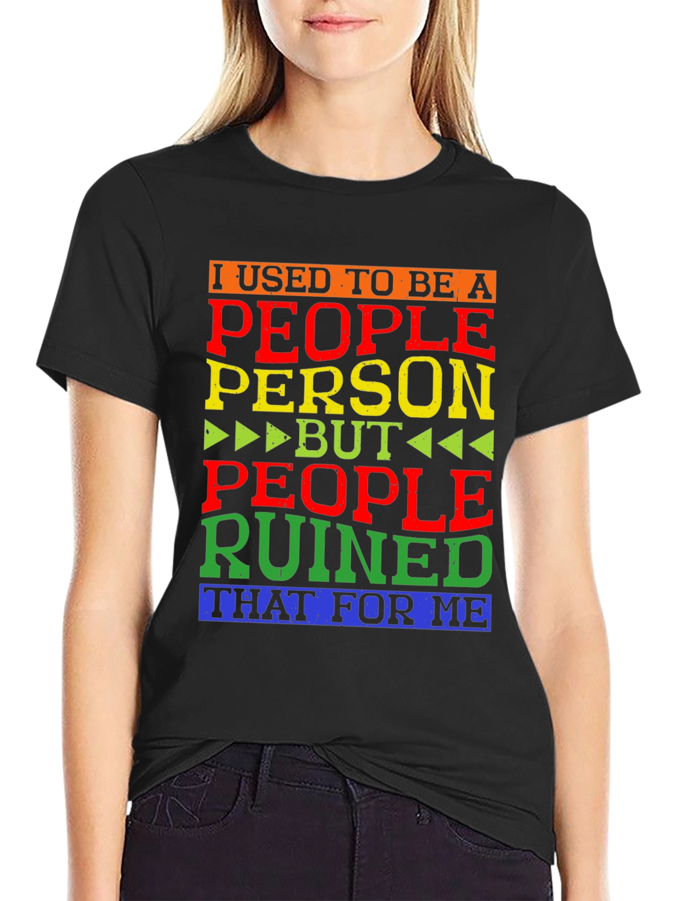 Black People Person Ruined Me T-Shirt view 2