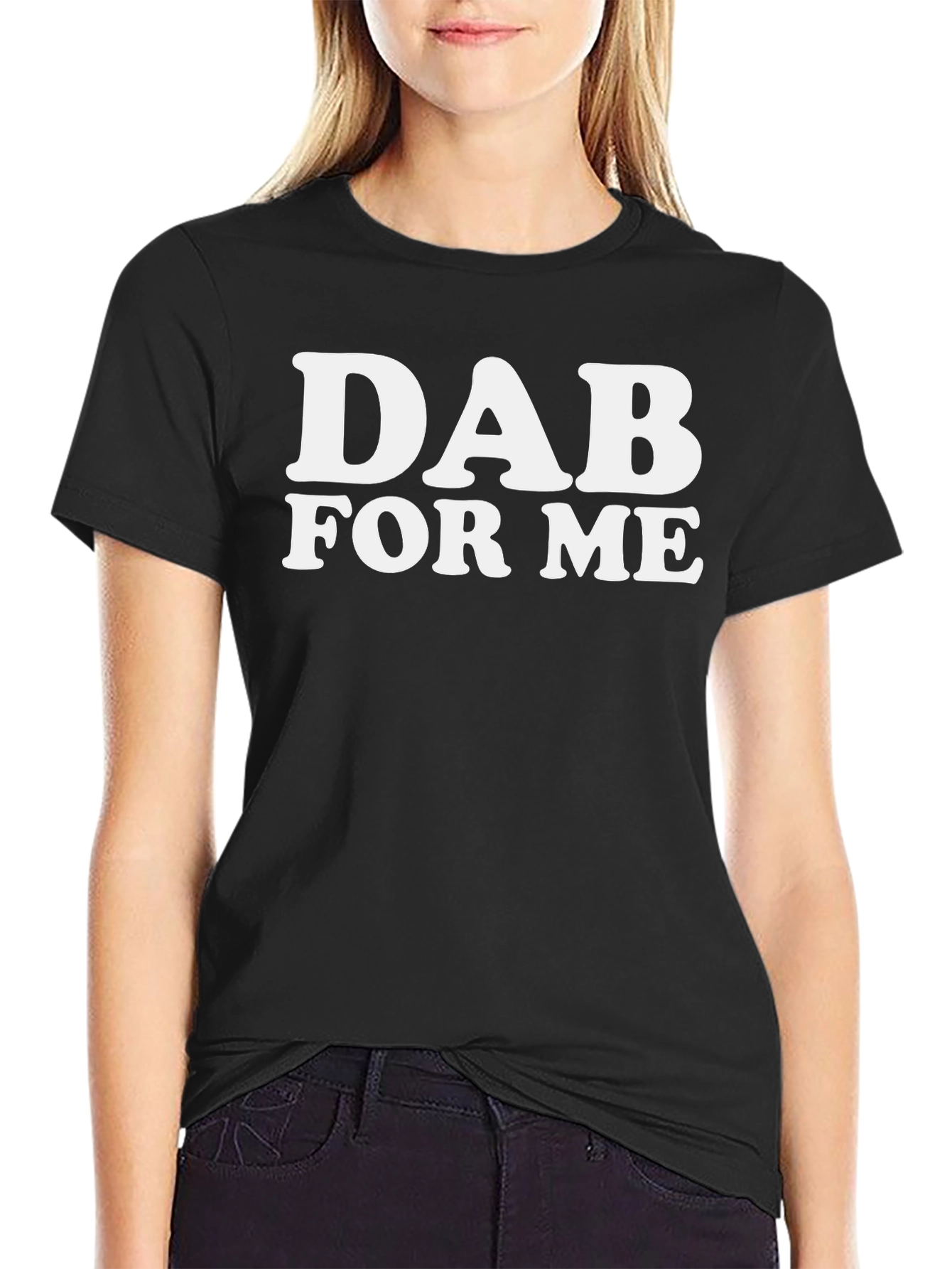 Black Dab For Me Graphic Tee - Black Casual T-Shirt view 2