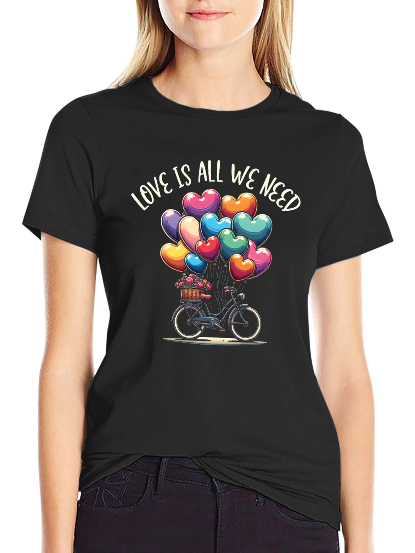 Black Love Is All We Need Bicycle T-Shirt view 2