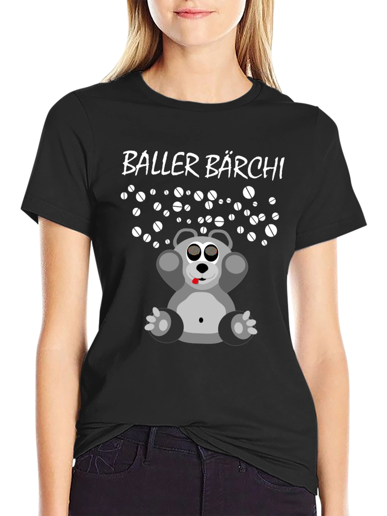 Black Baller Bärchi T-Shirt - Pill Dropping Bear Tee view 2
