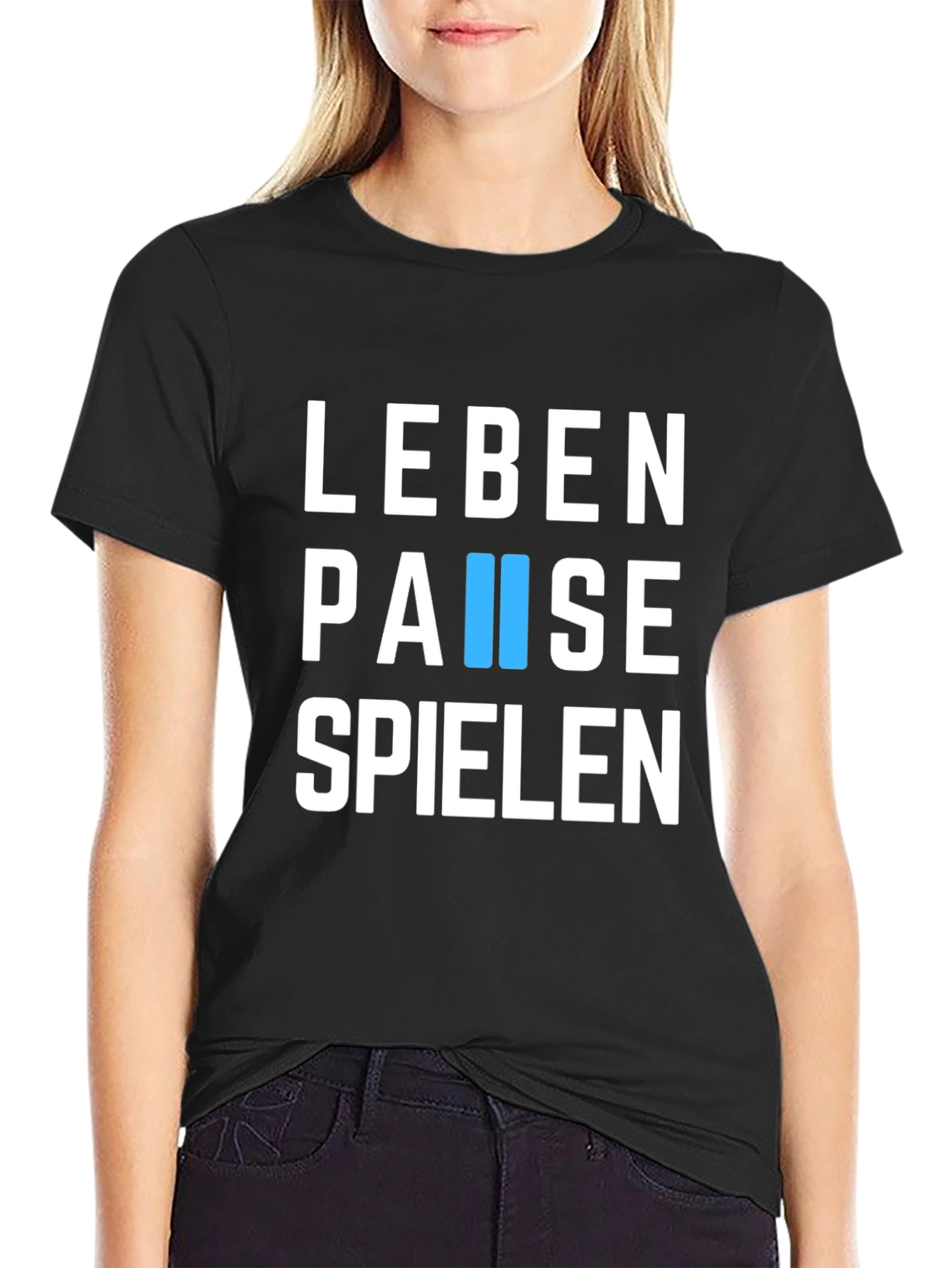 Black Leben Pause Spielen T-Shirt - Relax & Play view 2