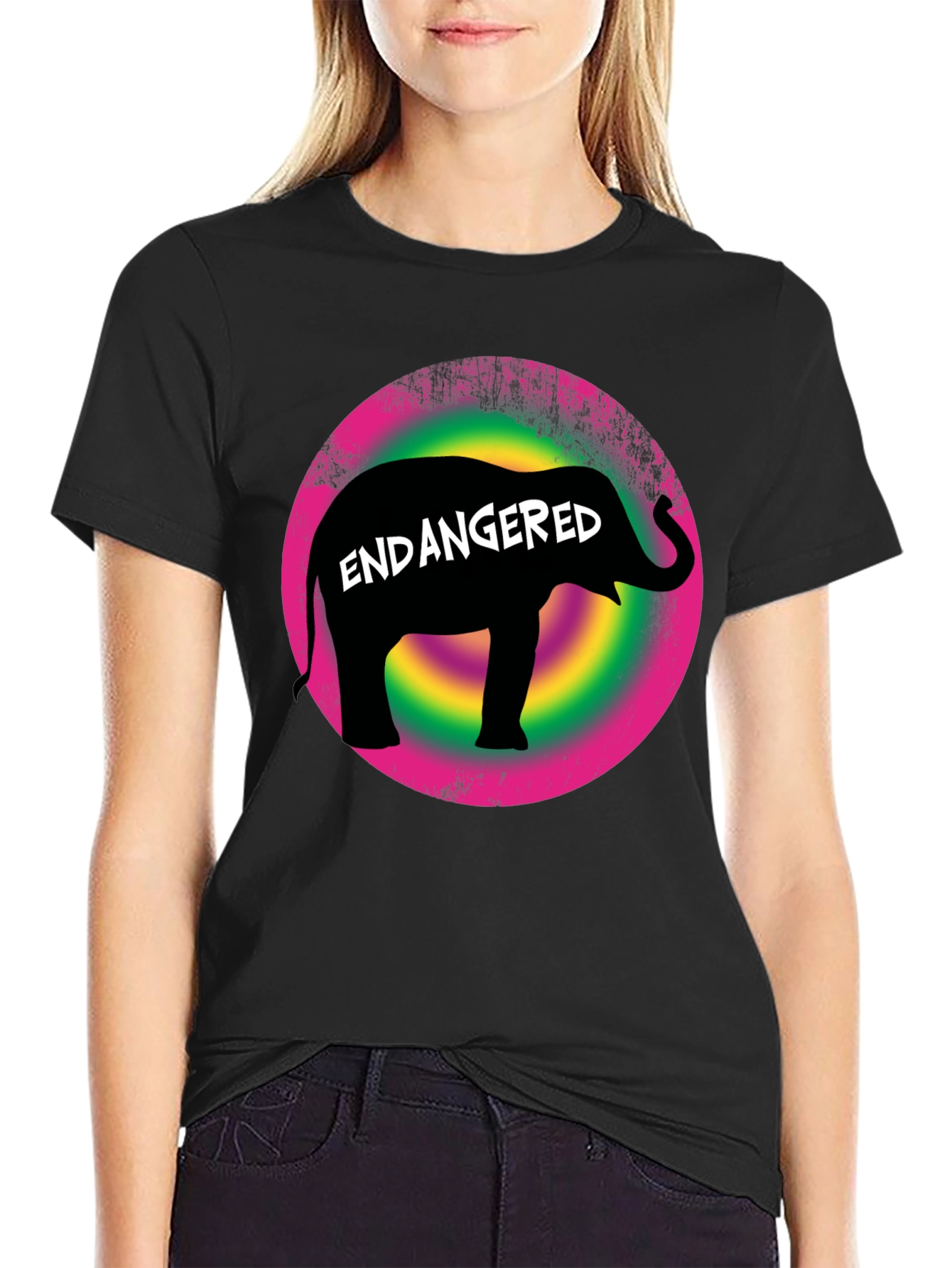 Endangered Elephant Graphic T-Shirt - 2