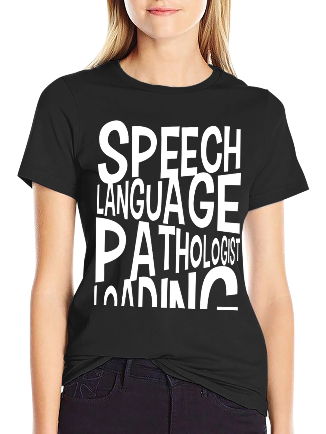 Black Speech Language Pathologist T-Shirt view 2