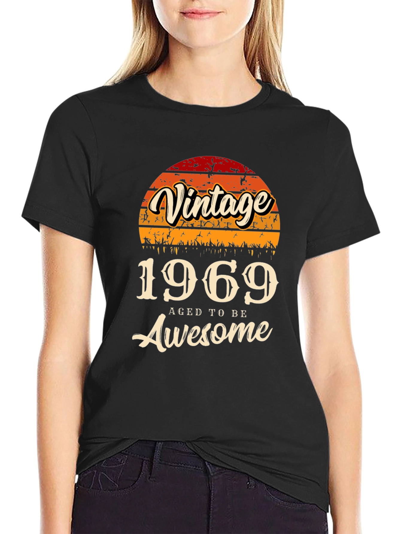 Black Vintage 1969 Aged to Be Awesome T-Shirt view 2